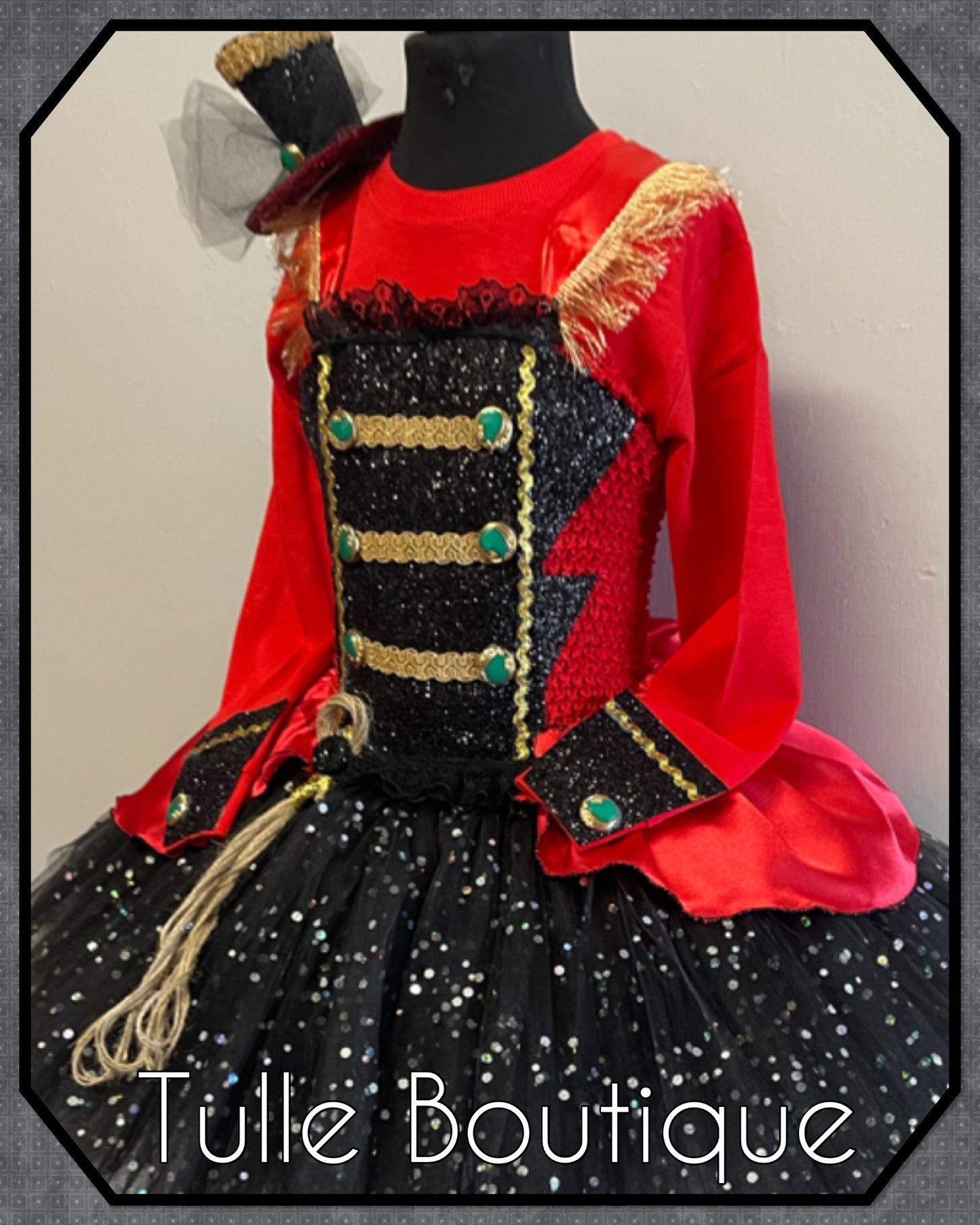 Girls Christmas Nutcracker Ring Master circus the greatest showman ballgown tutu fancy dress costume