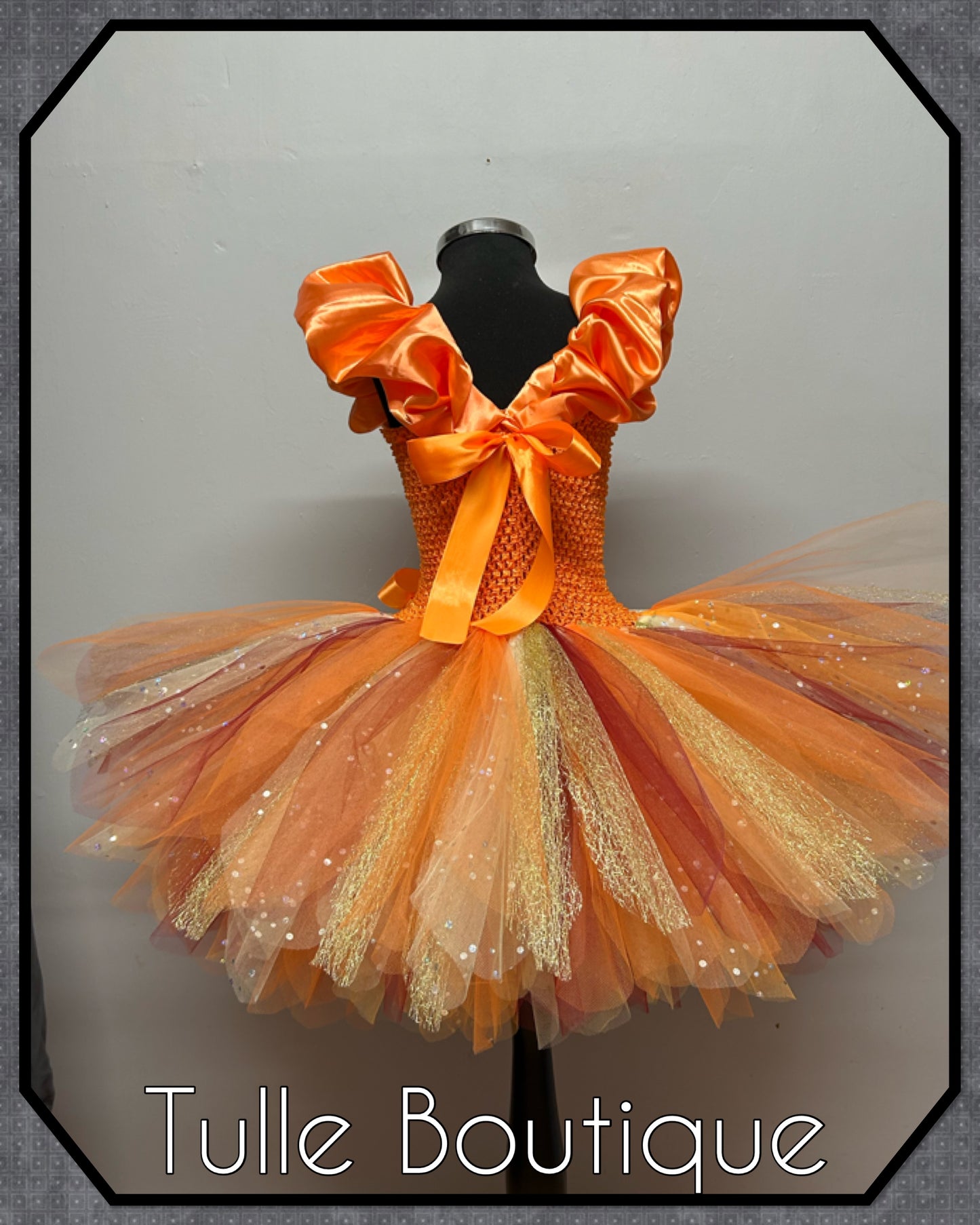 Girls Hawaiian princess moana tutu birthday party dress with satin shoulders