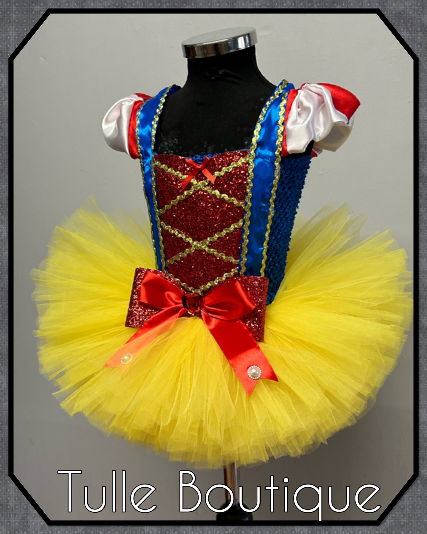 Girls Snow White Princess tutu dress fancy dress costume