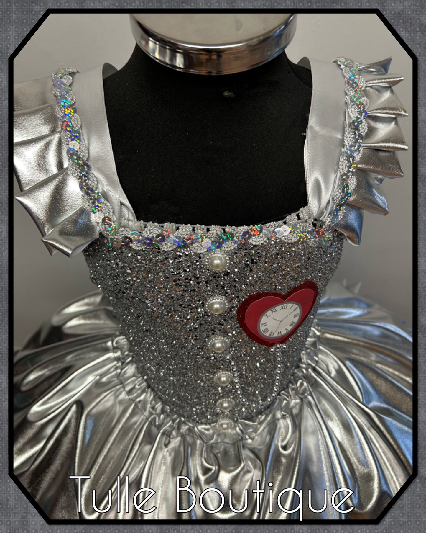 Girls Toddlers Wizard of Oz Tin man tutu dress fancy dress costume