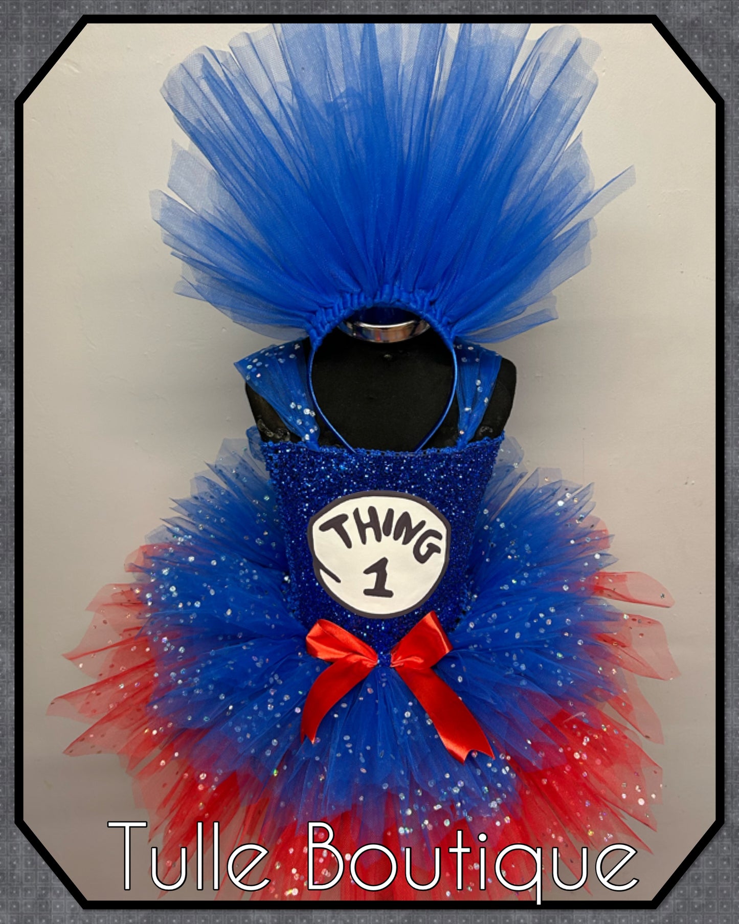 Thing 1 Thing 2 Halloween birthday world book tutu dress