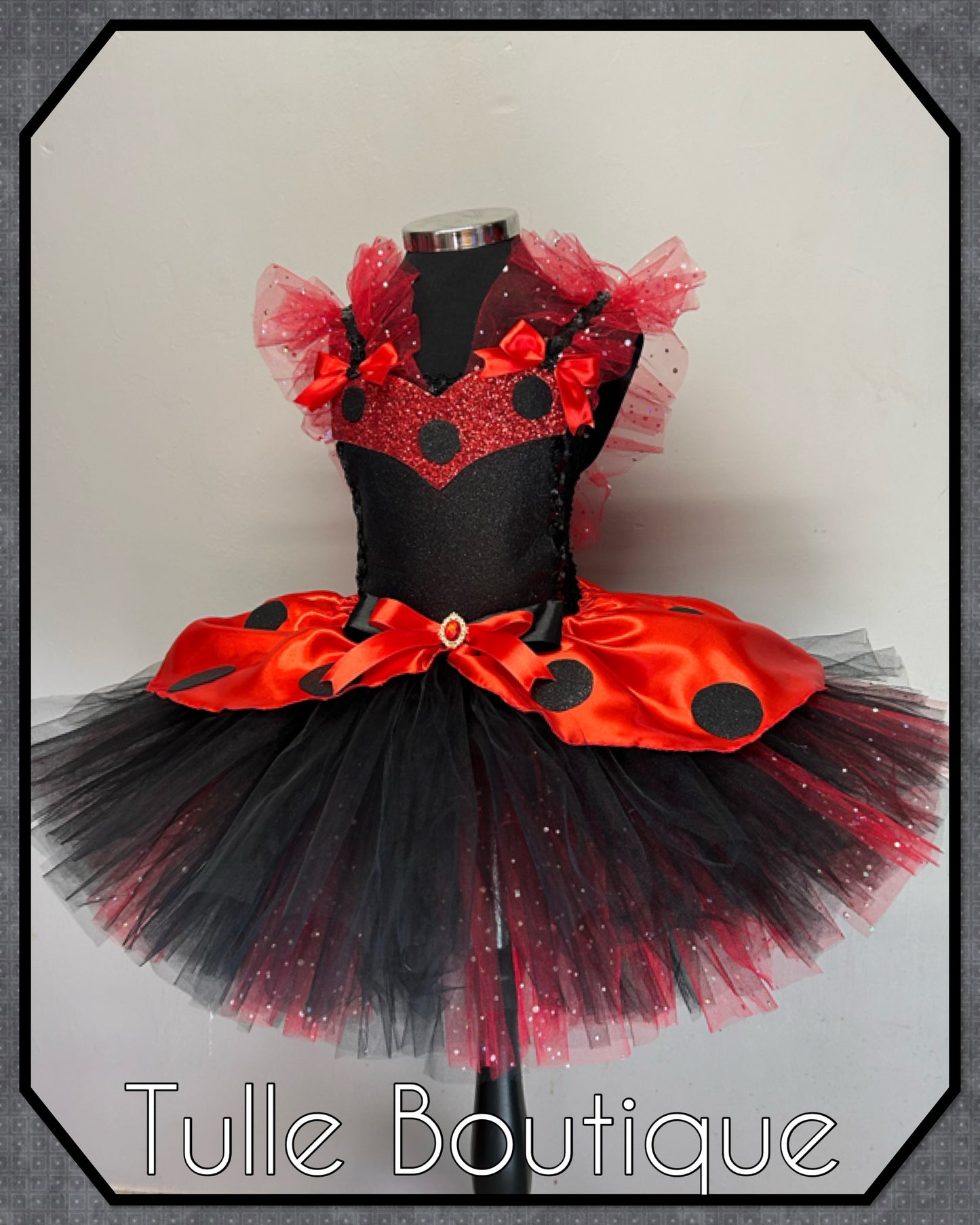 Girls toddlers Ladybug tutu dress ladybird costume