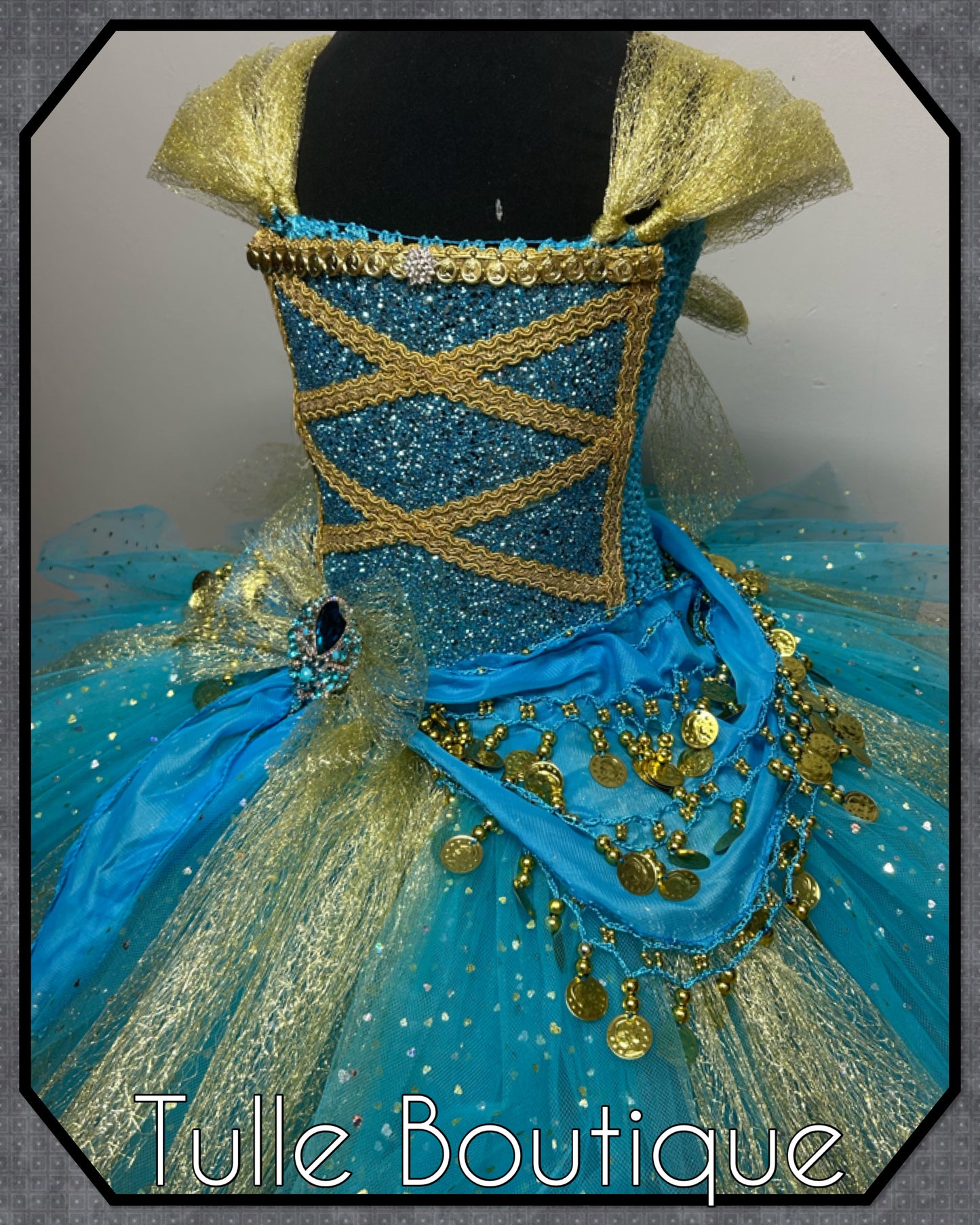 Girls toddlers Princess Jasmine tutu dress fancy dress costume
