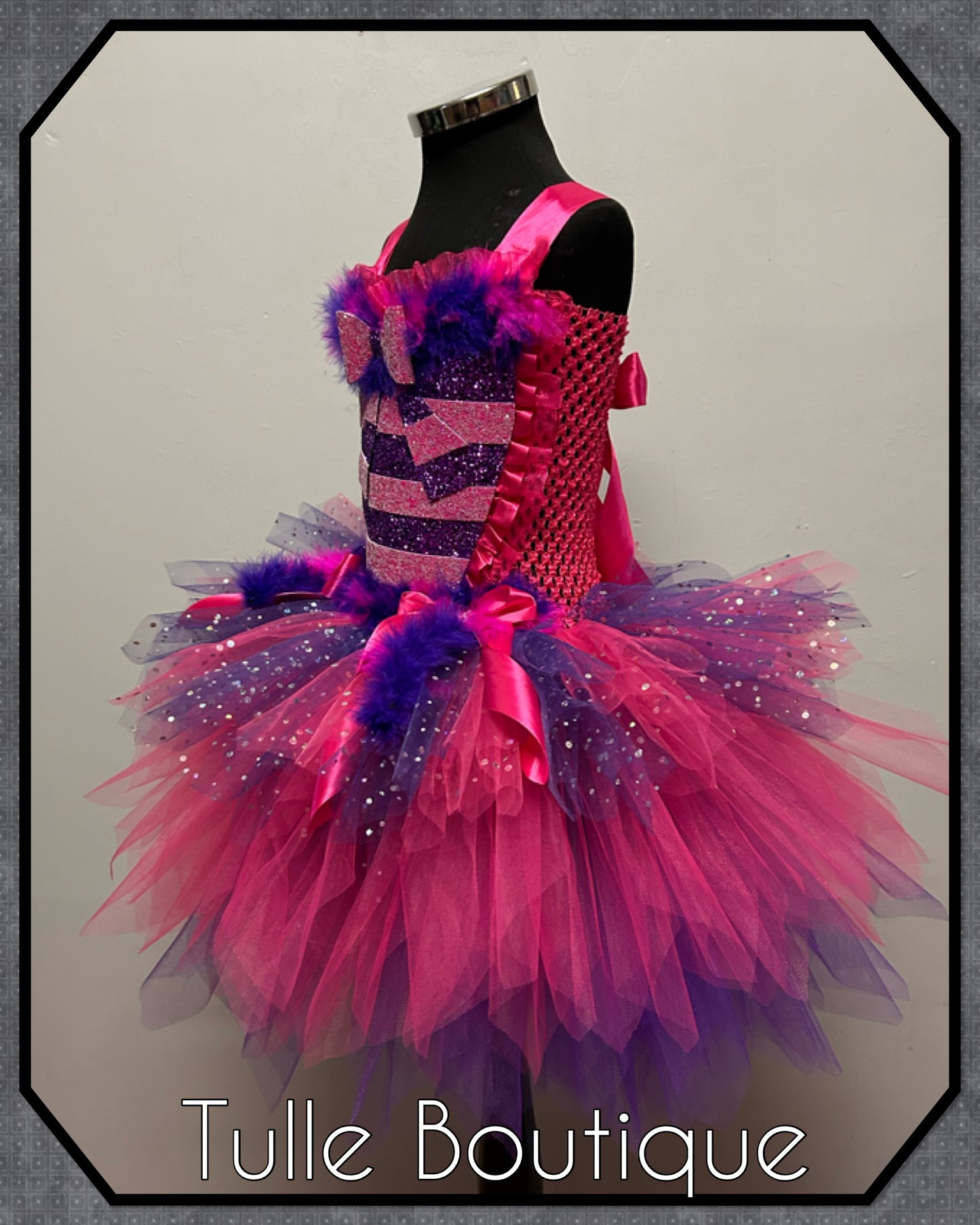 Girls Cheshire Cat world book day Alice in wonderland birthday party tutu dress
