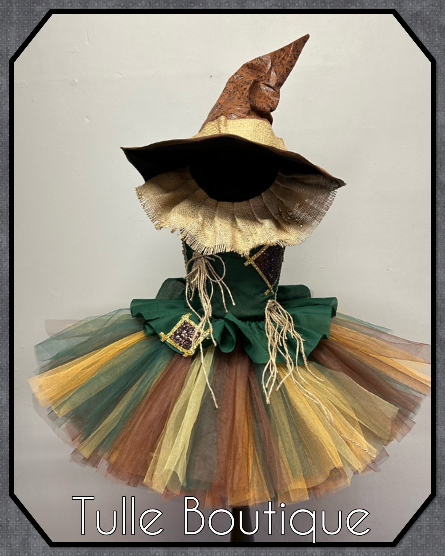 Girls Toddlers Wizard of Oz Scarecrow costume scary Halloween scarecrow tutu dress world book day costume