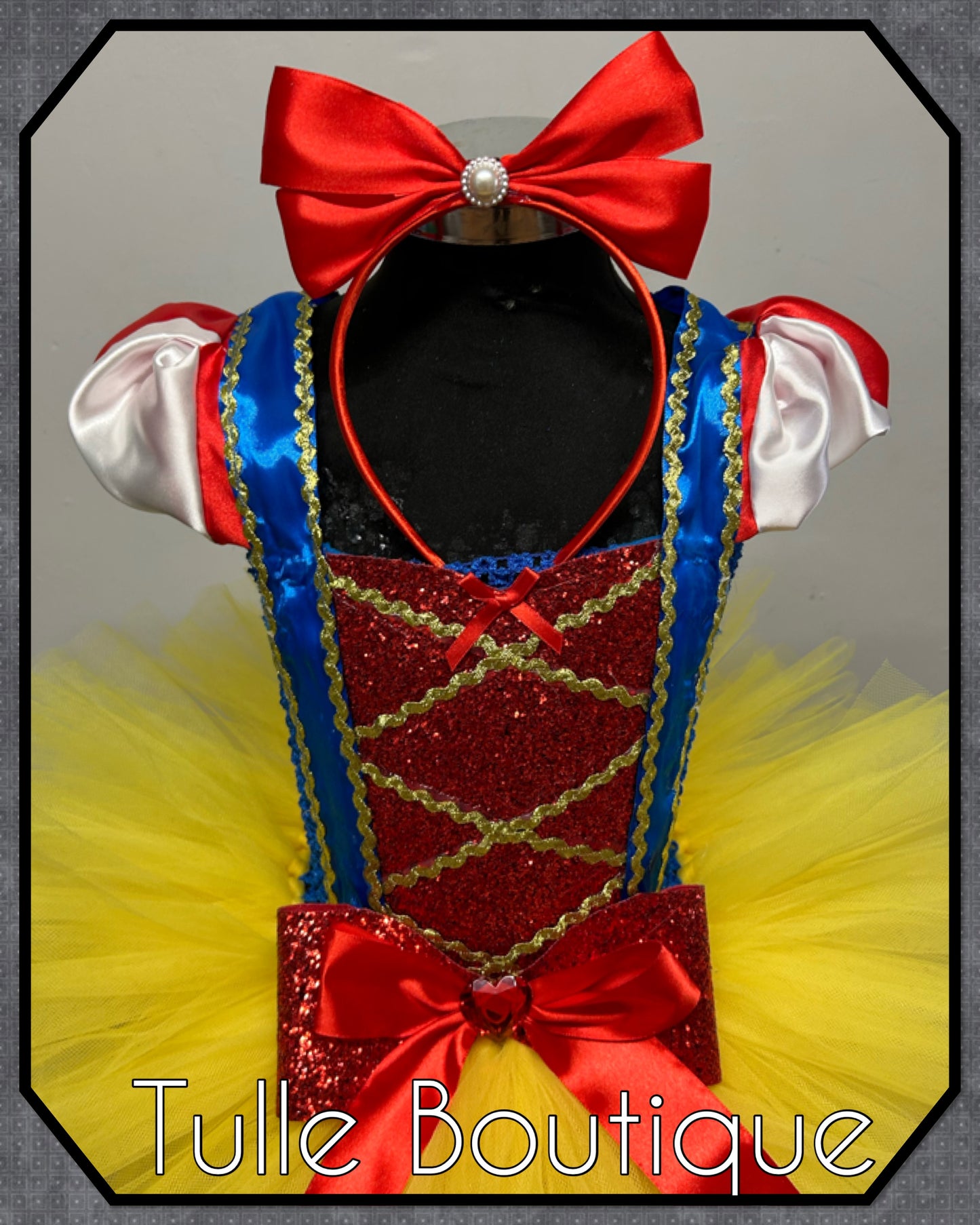 Girls Snow White Princess tutu dress fancy dress costume