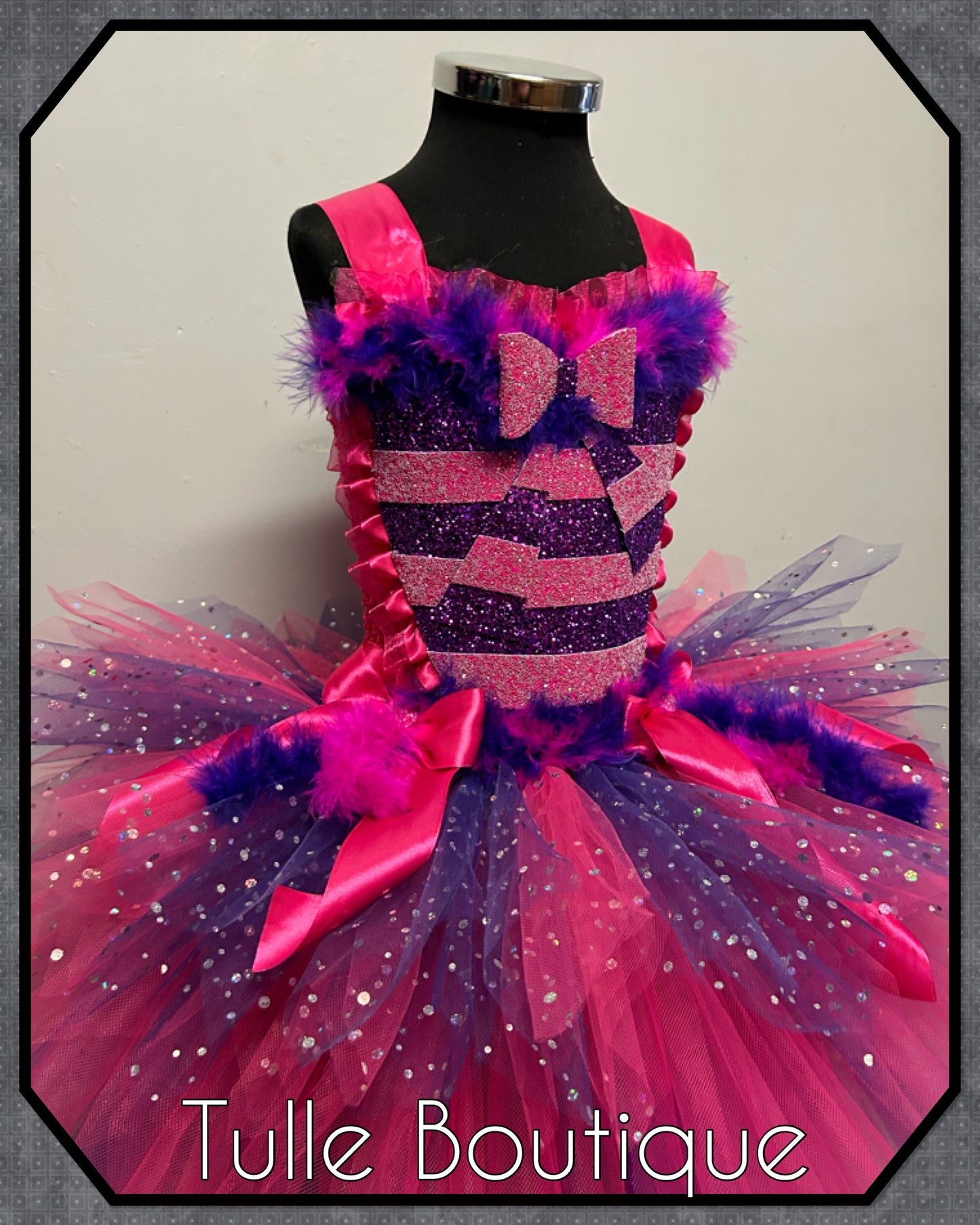 Girls Cheshire Cat world book day Alice in wonderland birthday party tutu dress