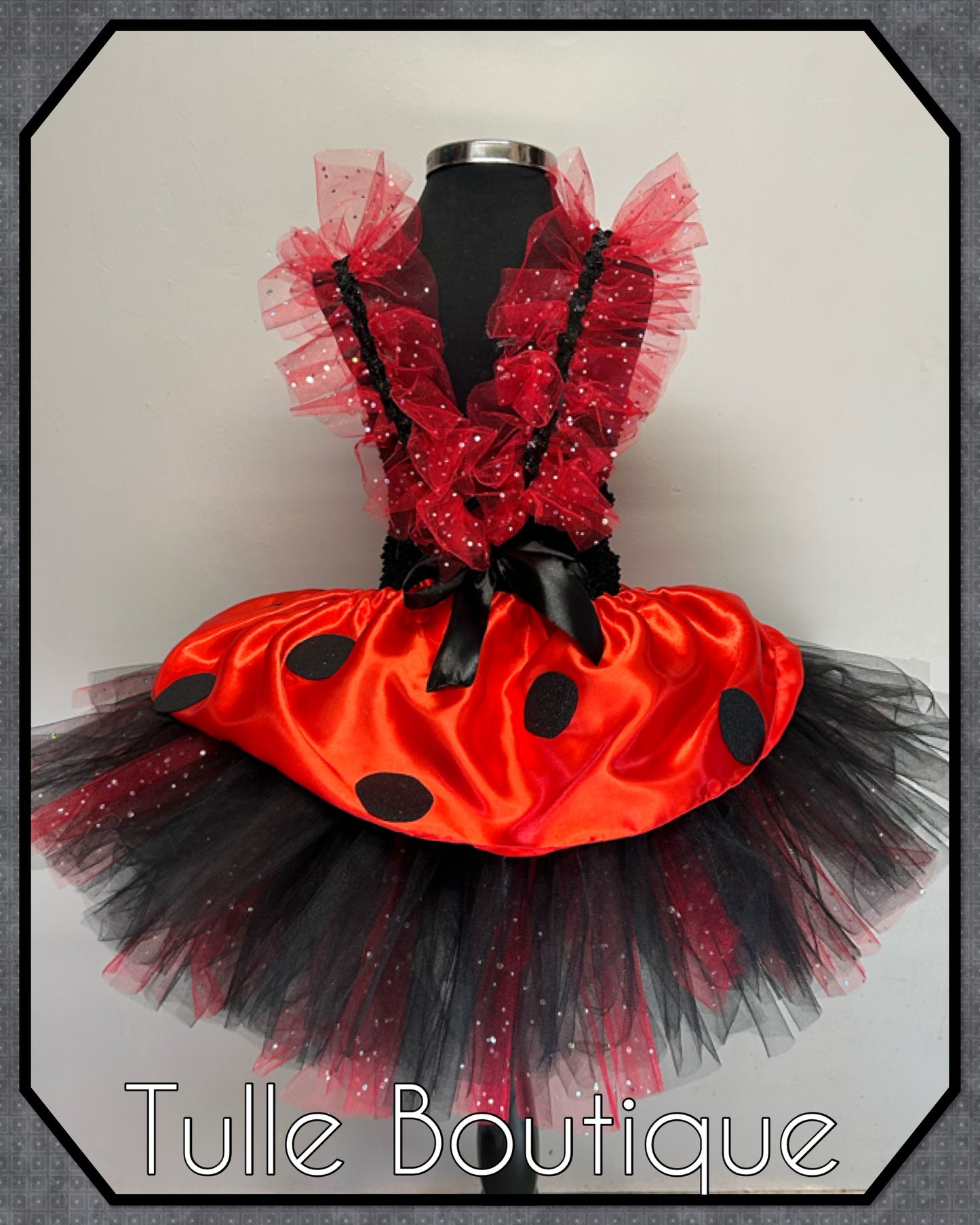 Girls toddlers Ladybug tutu dress ladybird costume