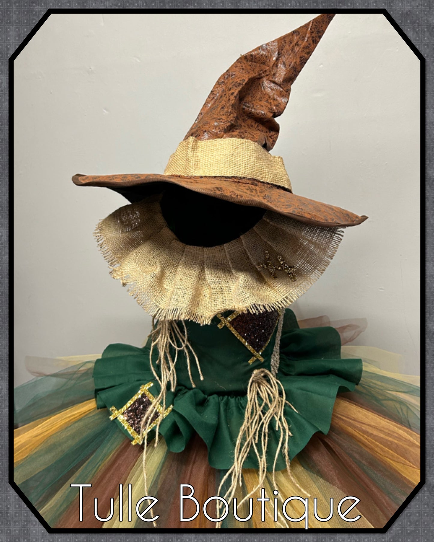 Girls Toddlers Wizard of Oz Scarecrow costume scary Halloween scarecrow tutu dress world book day costume