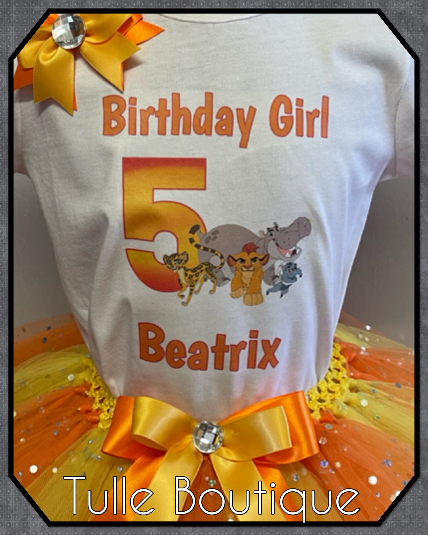 Girls Toddlers Lion Guard birthday party outfit tutu dress