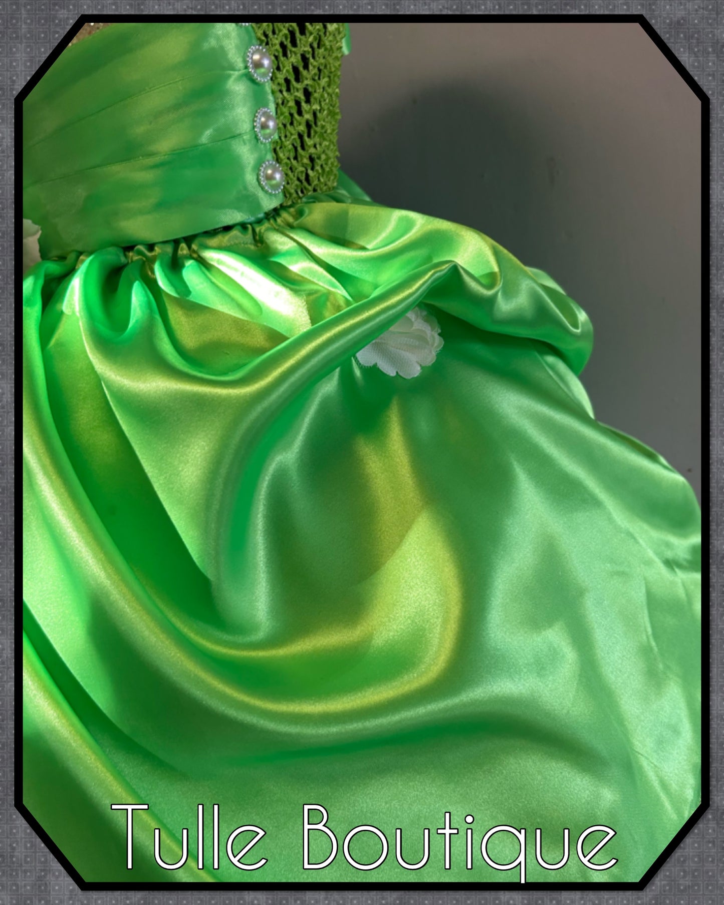 Girls Princess Tiana full length ballgown princess and the frog tutu dress
