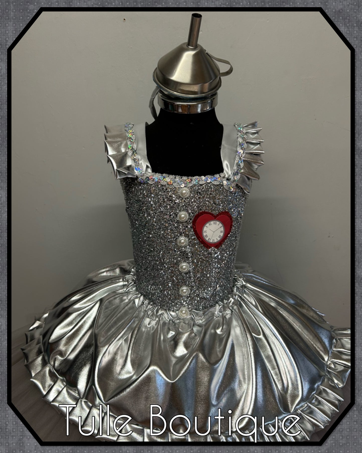 Girls Toddlers Wizard of Oz Tin man tutu dress fancy dress costume