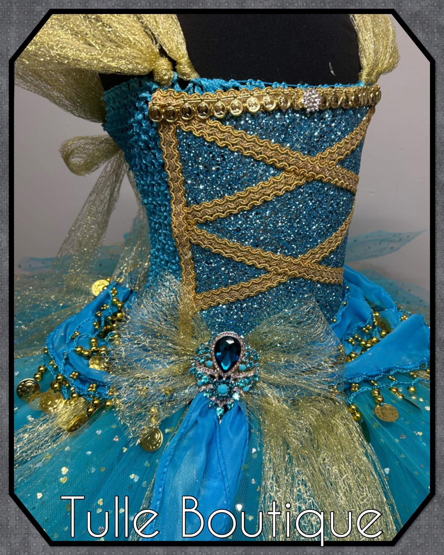Girls toddlers Princess Jasmine tutu dress fancy dress costume