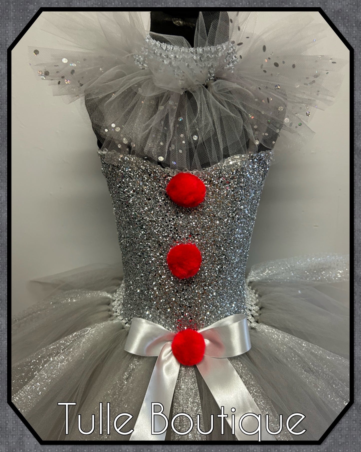 Girls Pennywise costume Killer Clown IT Halloween birthday tutu dress
