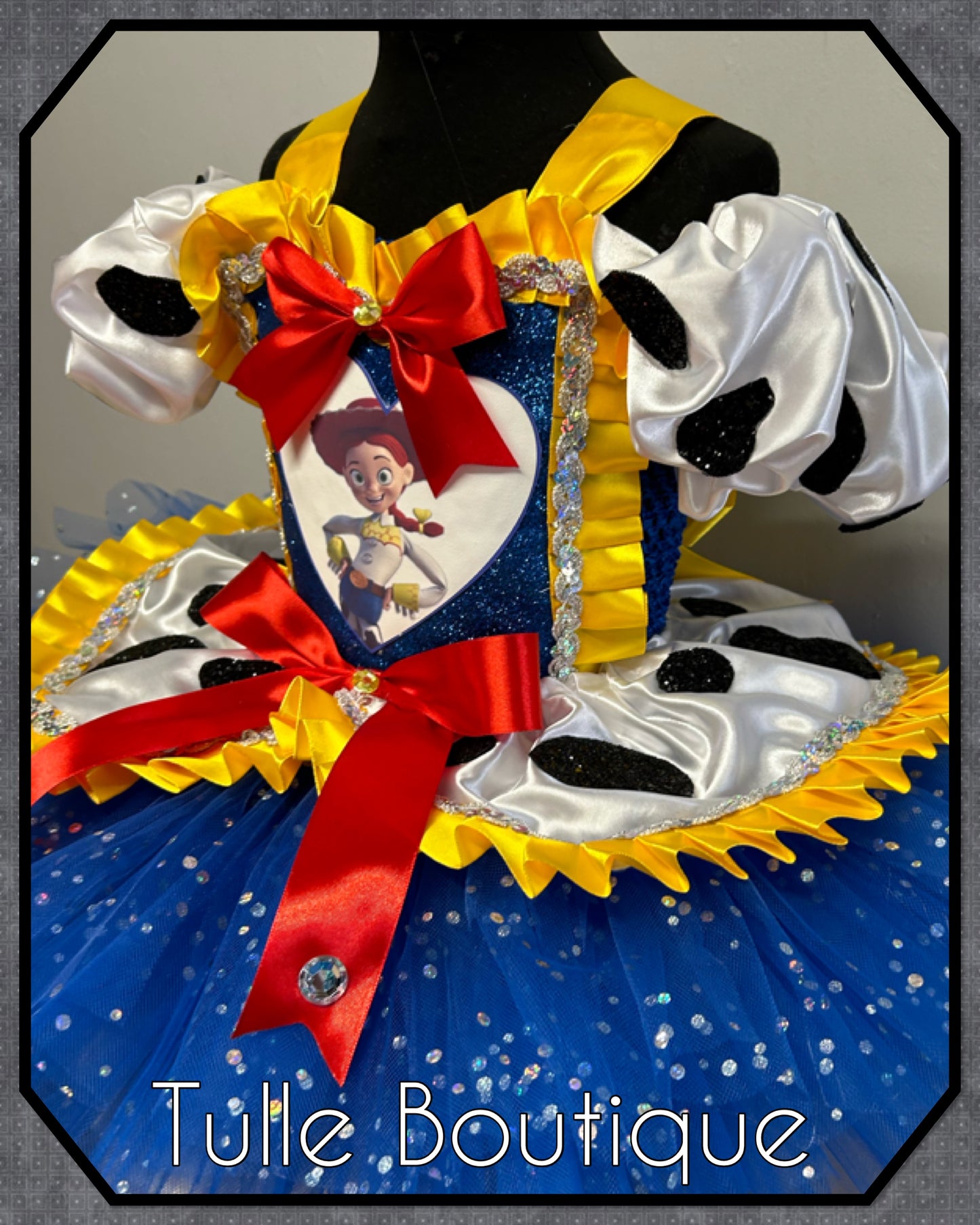 Girls toddlers Jessie cowgirl ballgown tutu dress fancy dress costume