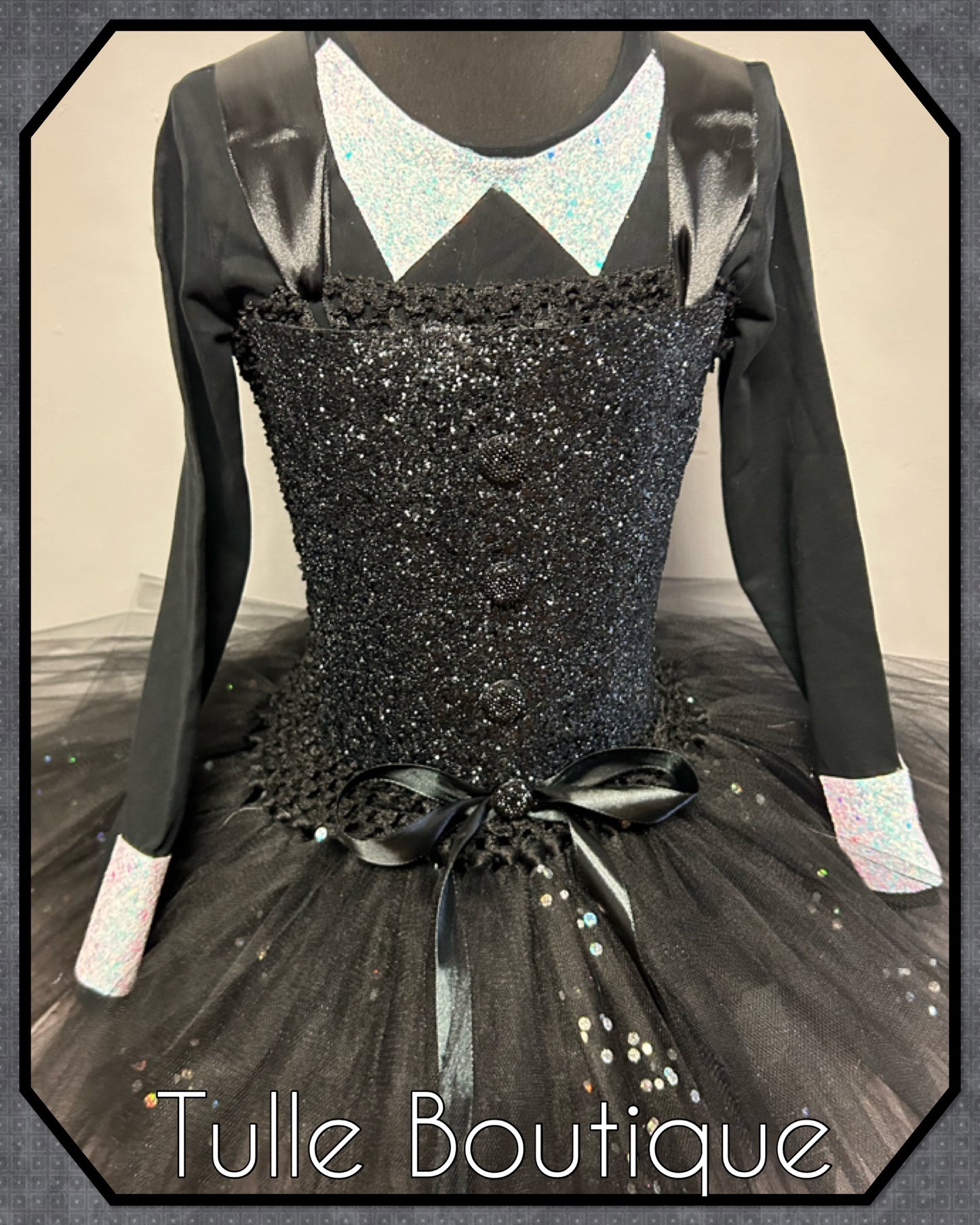 Wednesday Addams halloween birthday party tutu dress
