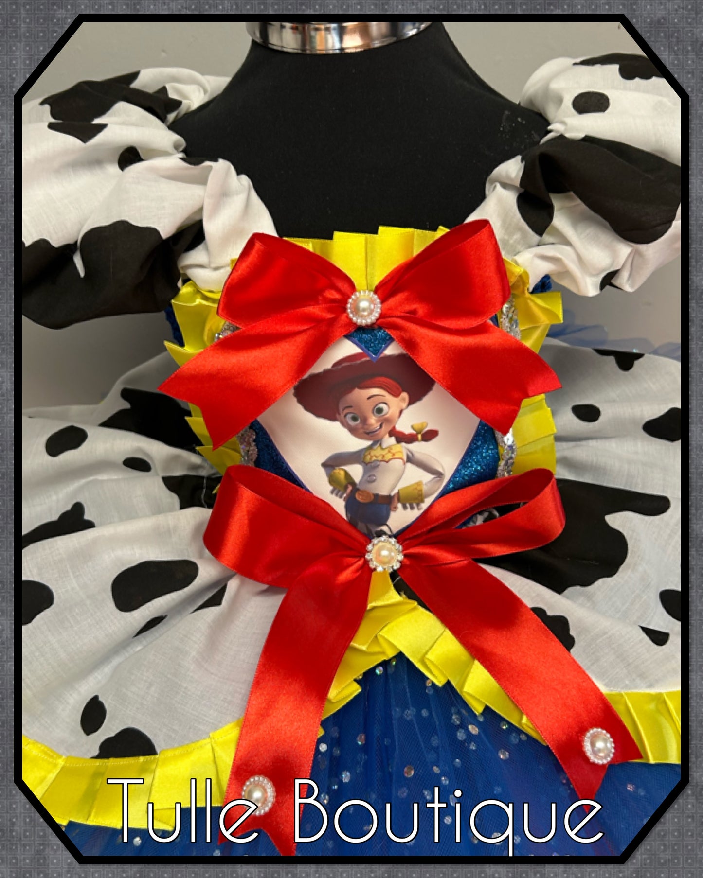 Girls toddlers Jessie cowgirl ballgown tutu dress fancy dress costume