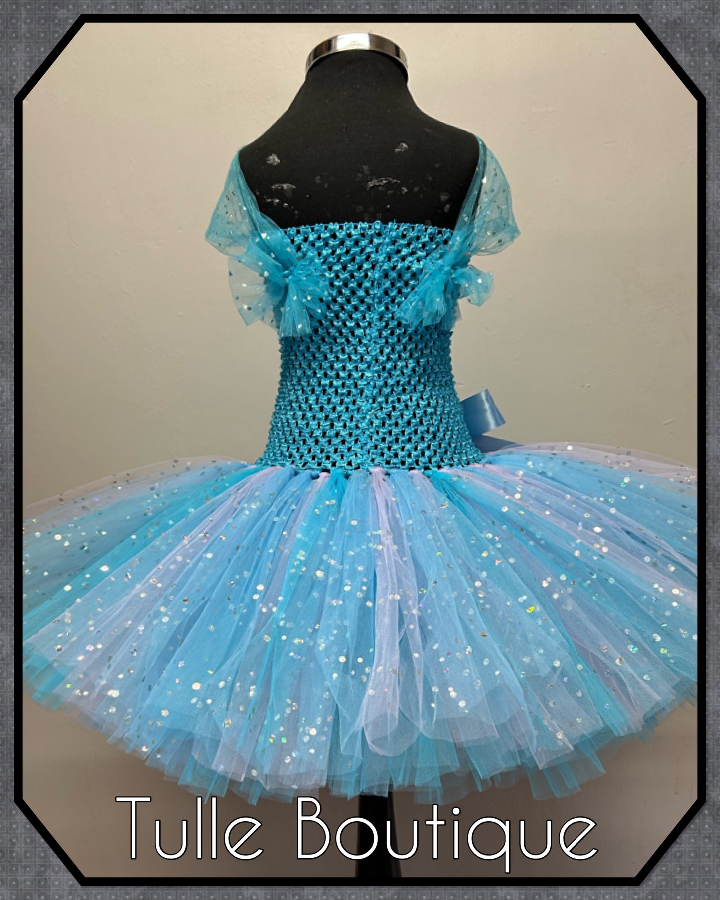 Girls Frozen Elsa princess tutu birthday party dress