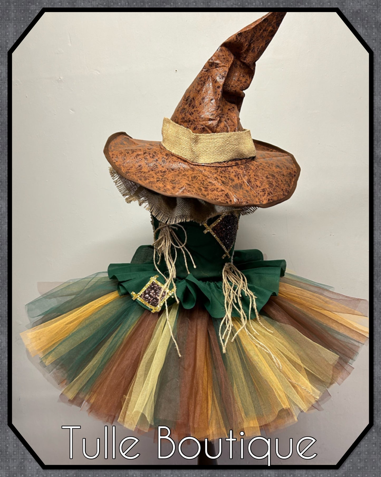 Girls Toddlers Wizard of Oz Scarecrow costume scary Halloween scarecrow tutu dress world book day costume
