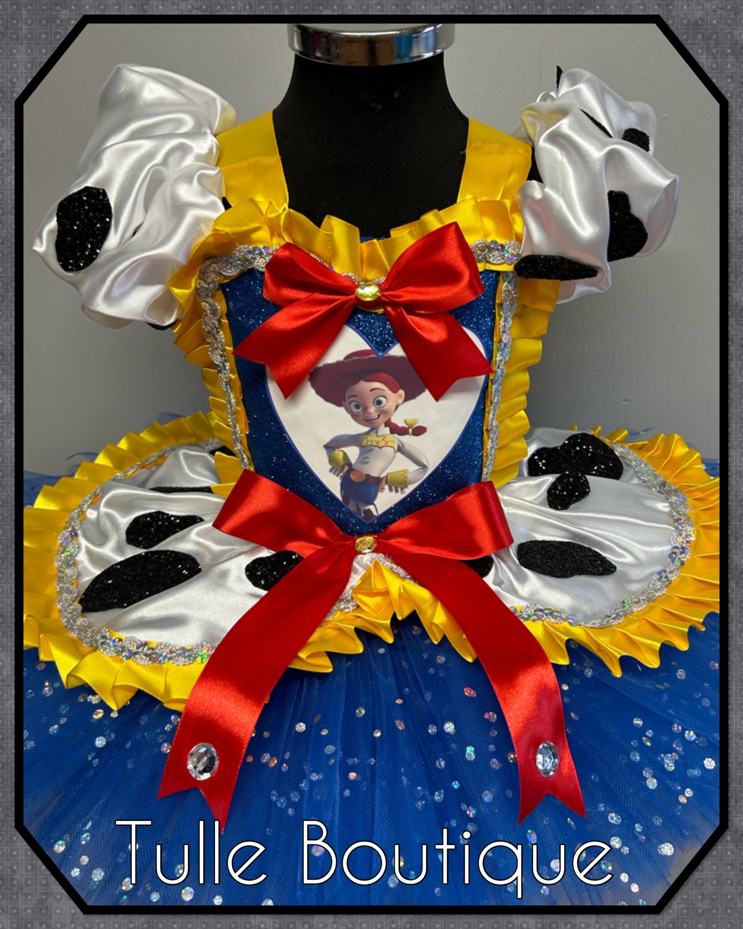 Girls toddlers Jessie cowgirl ballgown tutu dress fancy dress costume