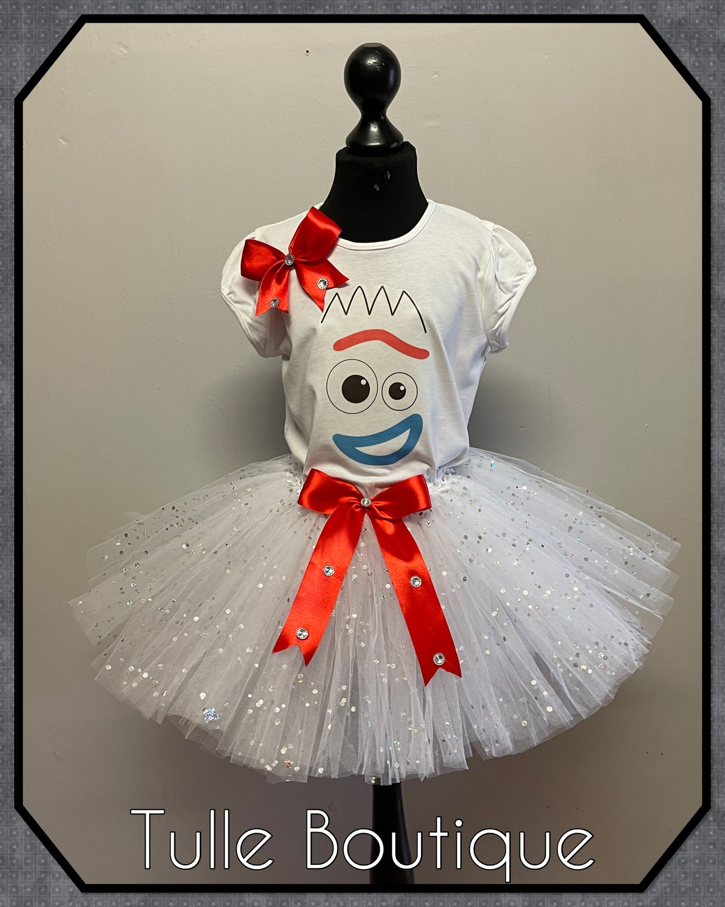 Forky T-shirt and tutu birthday party outfit