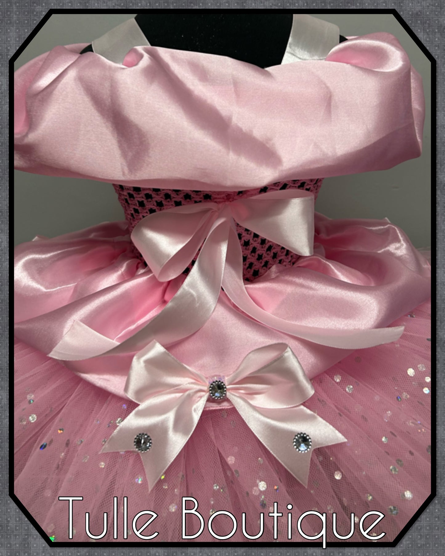 Girls toddlers Minnie Mouse baby pink ballgown tutu dress party dress