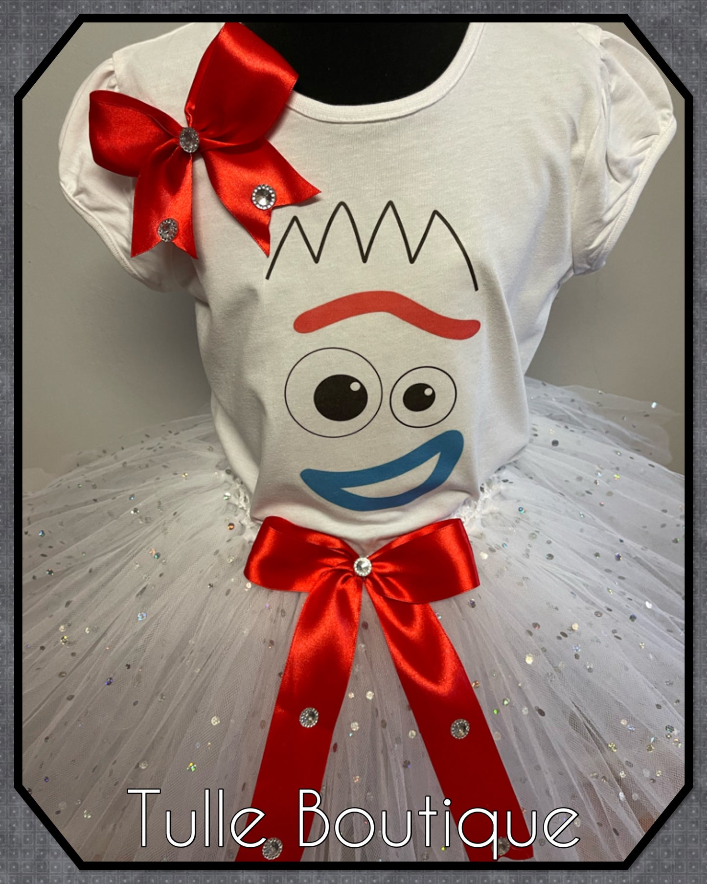 Forky T-shirt and tutu birthday party outfit