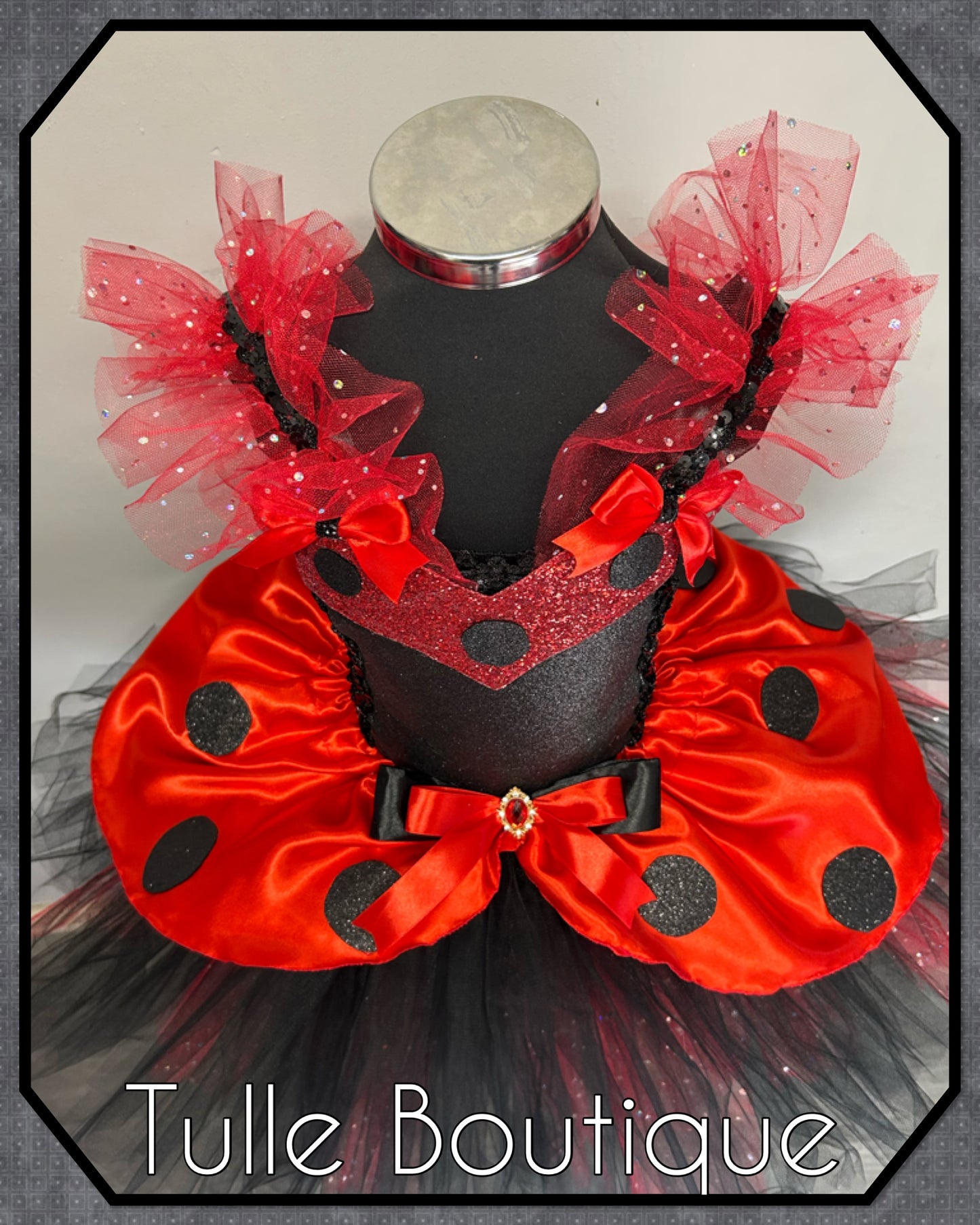 Girls toddlers Ladybug tutu dress ladybird costume