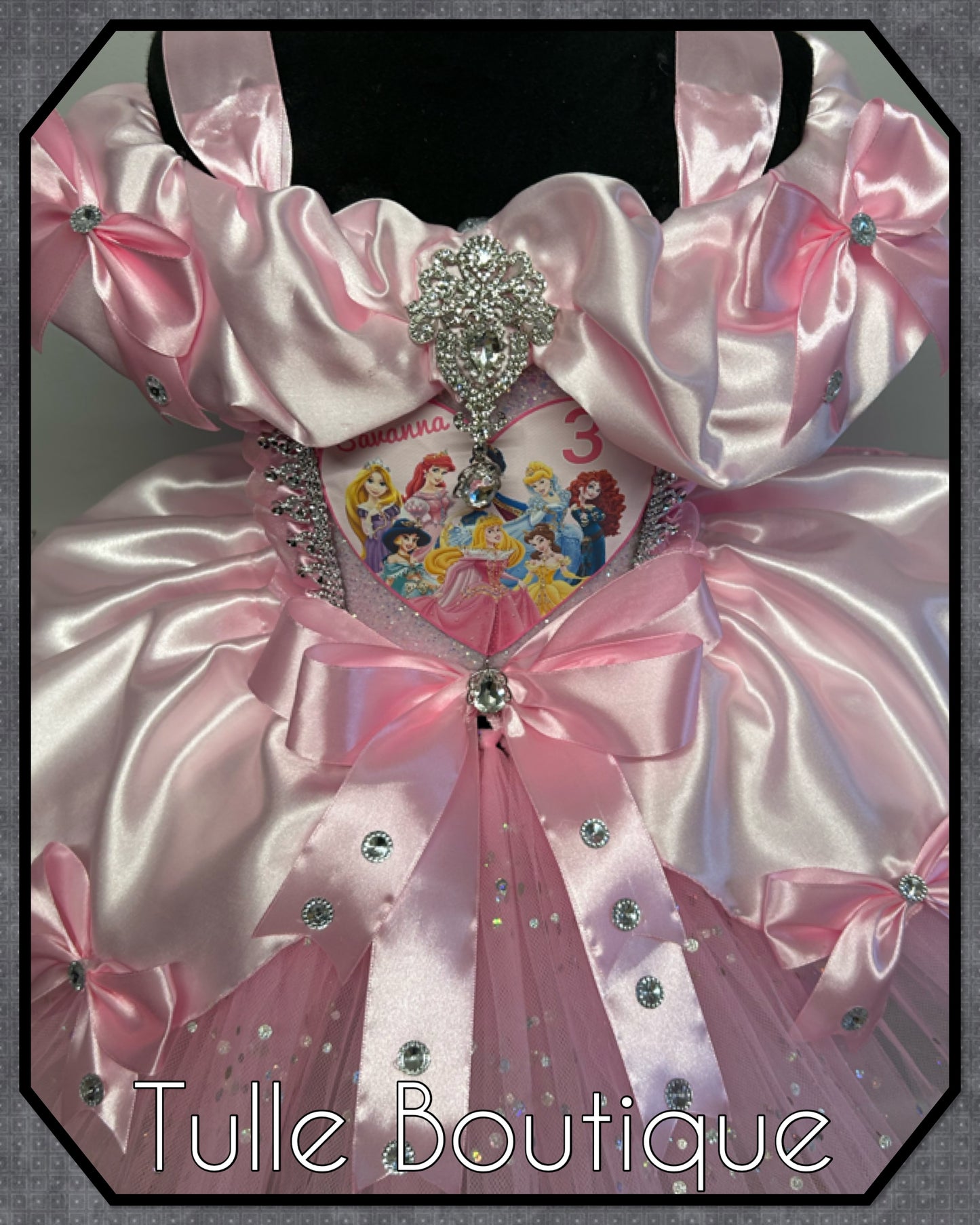 Girls toddlers Disney Princess pink ballgown tutu dress fancy dress costume