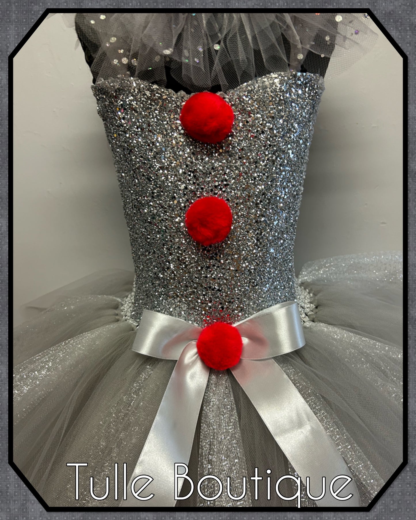 Girls Pennywise costume Killer Clown IT Halloween birthday tutu dress