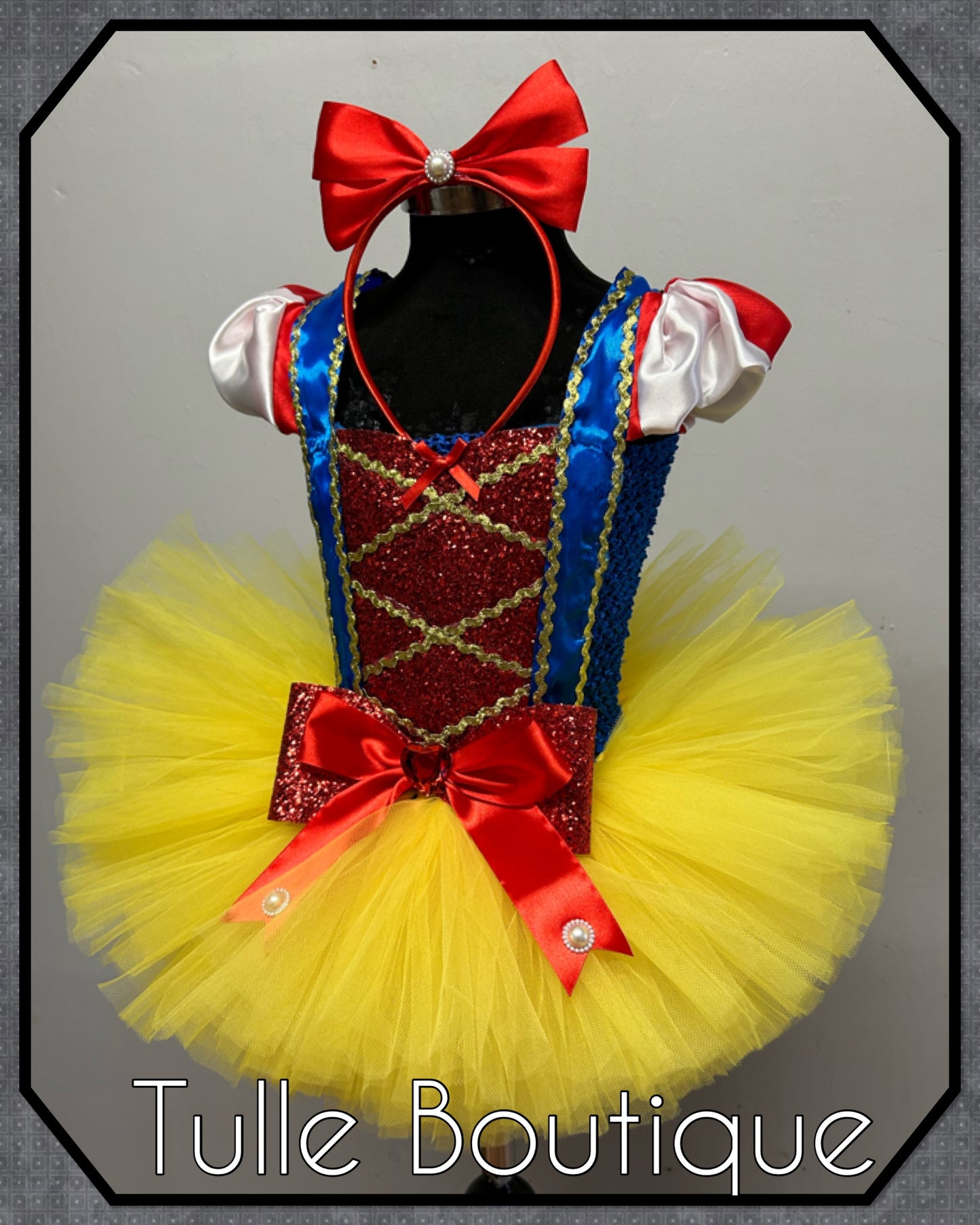 Girls Snow White Princess tutu dress fancy dress costume