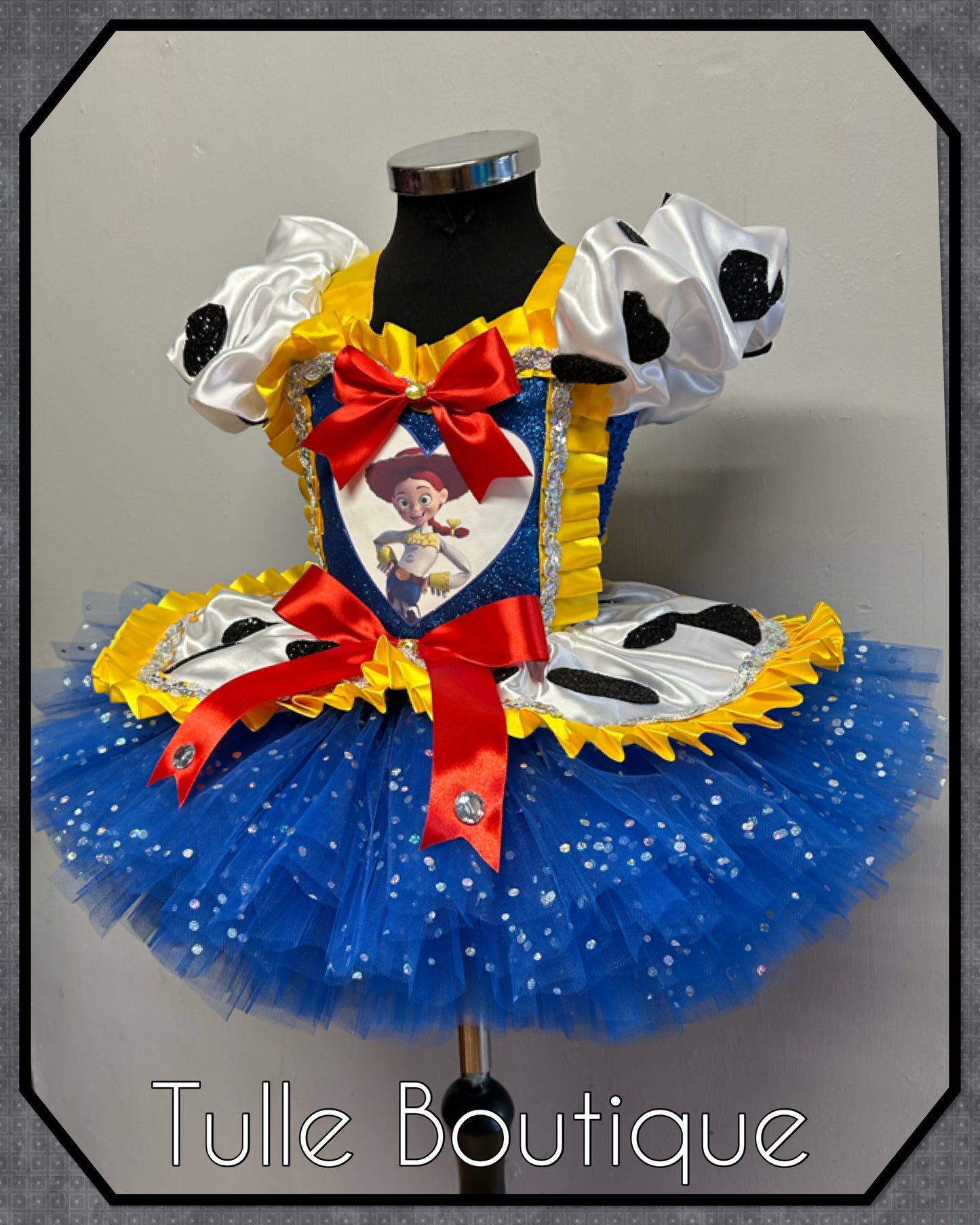 Girls toddlers Jessie cowgirl ballgown tutu dress fancy dress costume