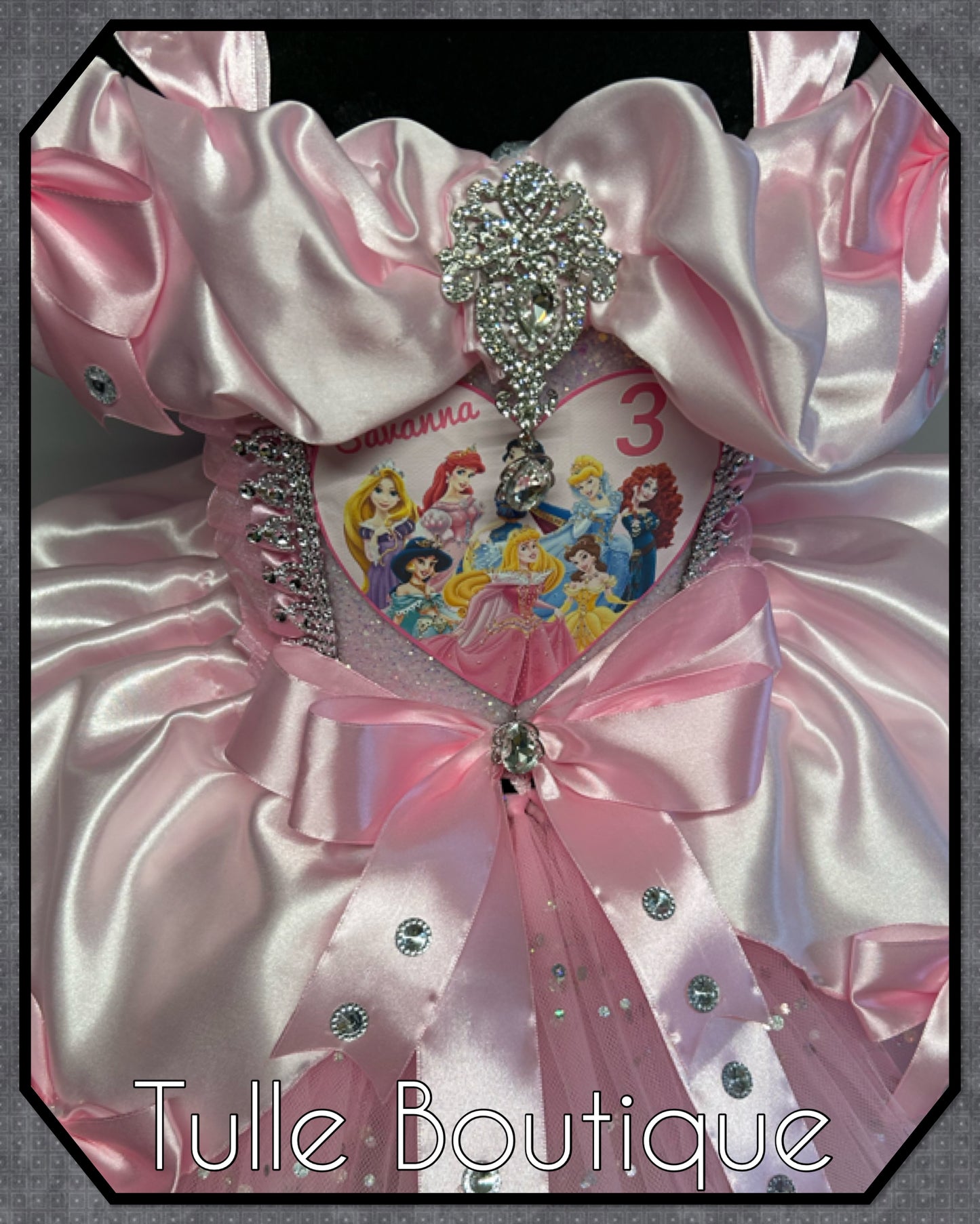 Girls toddlers Disney Princess pink ballgown tutu dress fancy dress costume