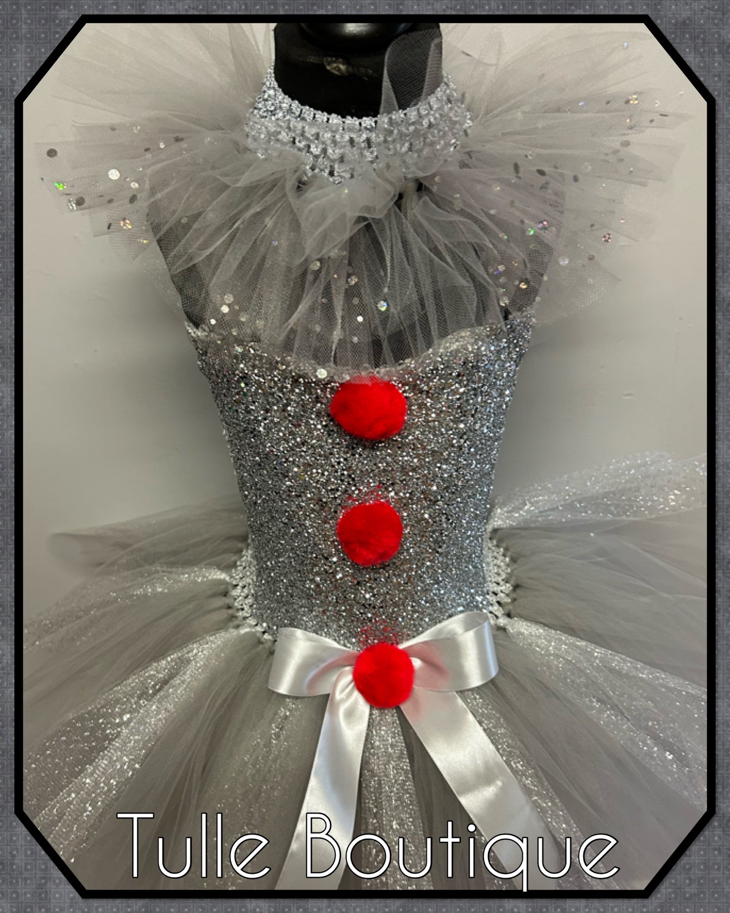 Girls Pennywise costume Killer Clown IT Halloween birthday tutu dress