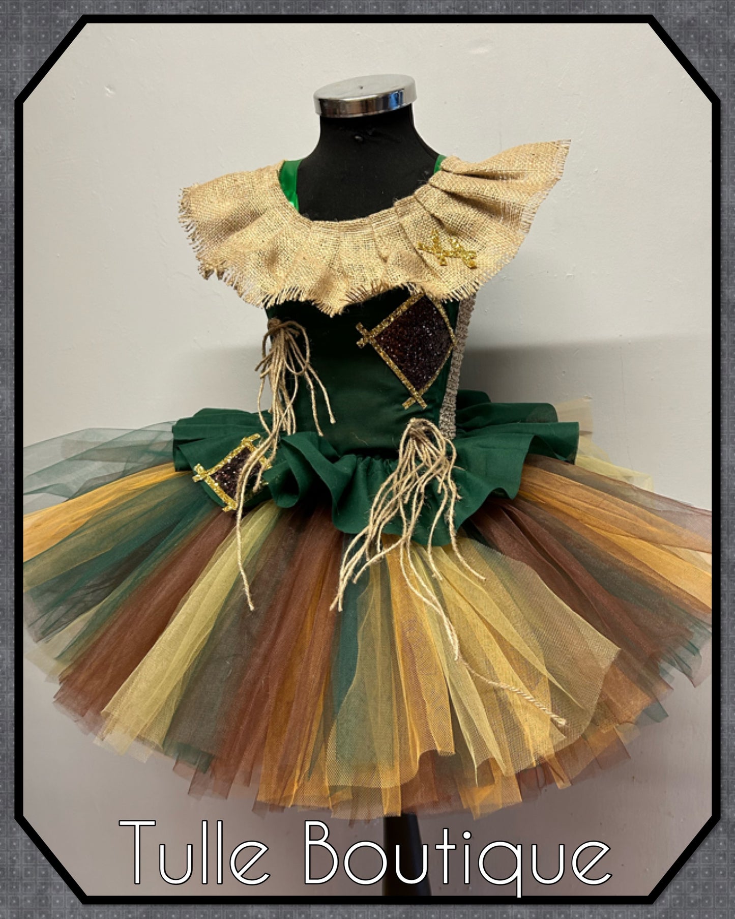 Girls Toddlers Wizard of Oz Scarecrow costume scary Halloween scarecrow tutu dress world book day costume