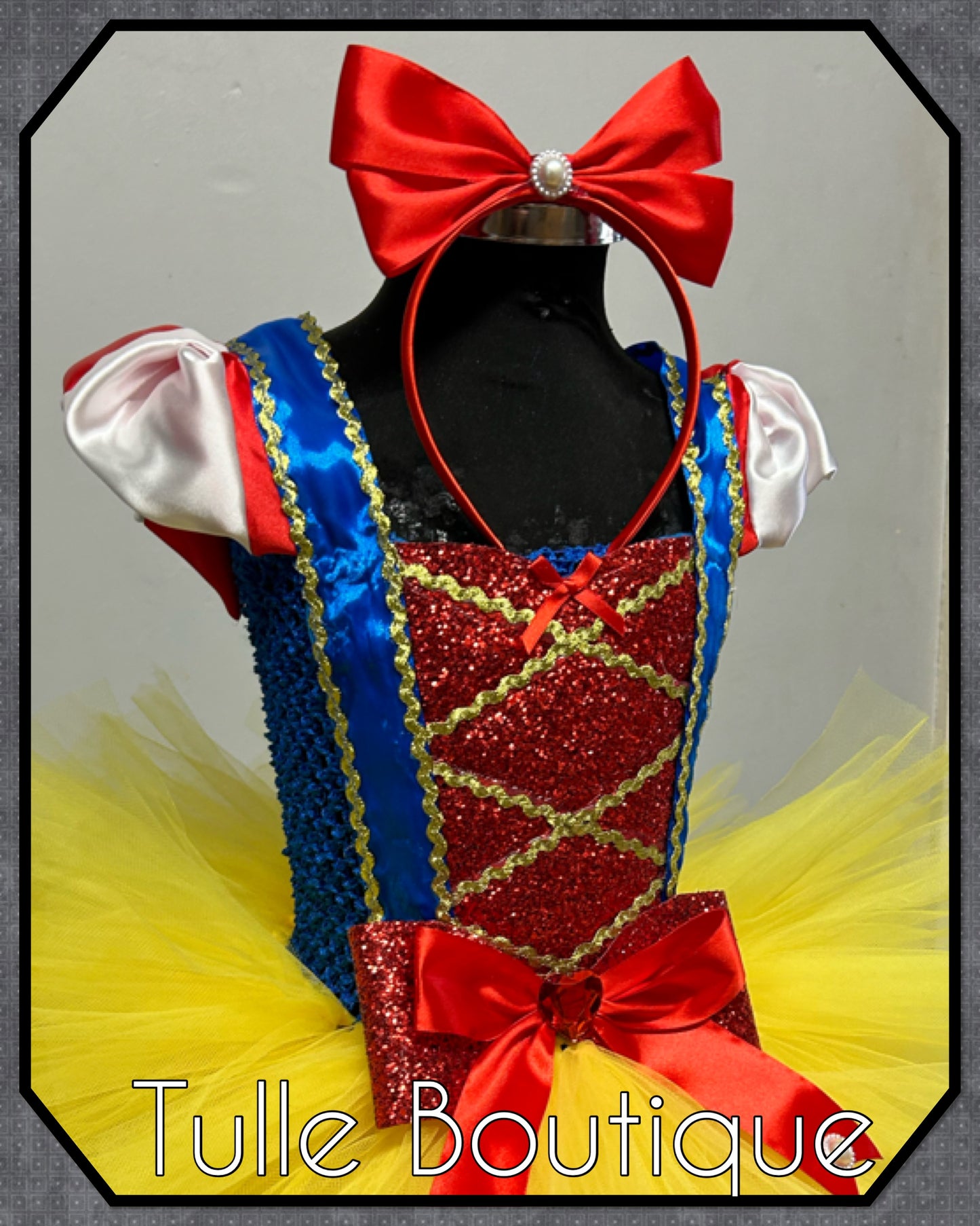 Girls Snow White Princess tutu dress fancy dress costume