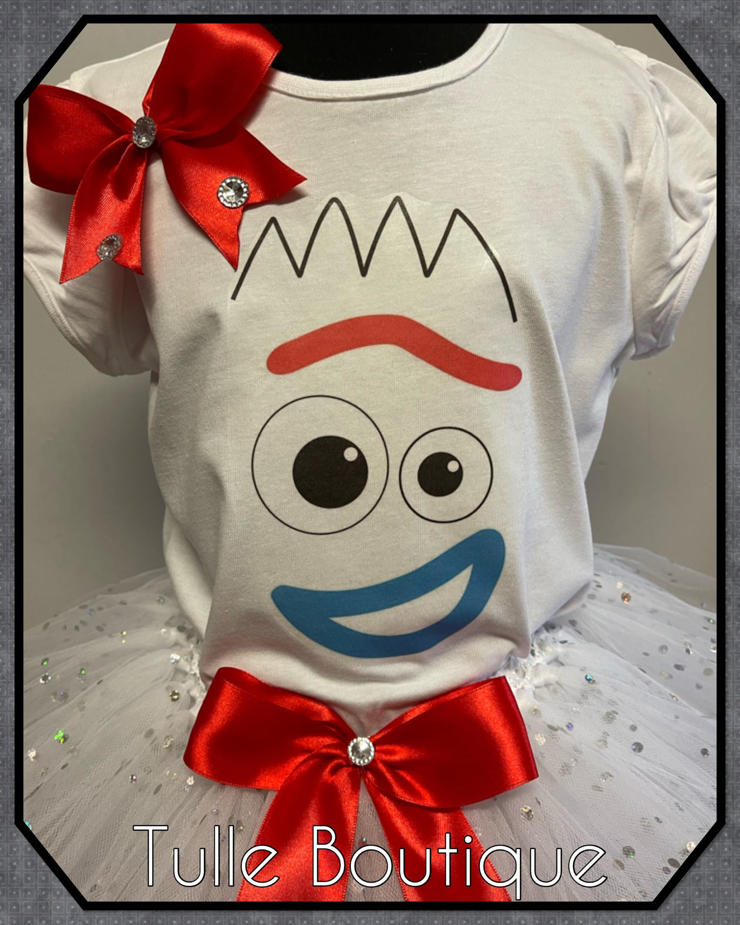 Forky T-shirt and tutu birthday party outfit