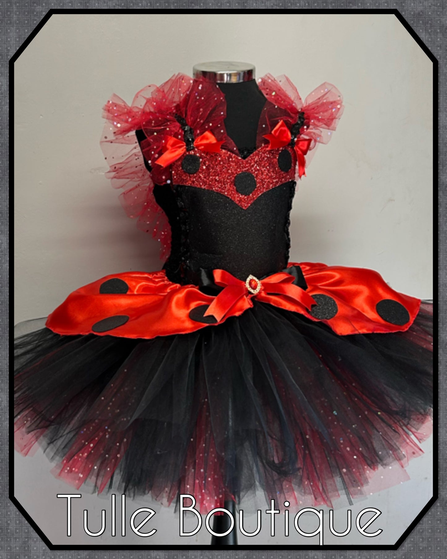 Girls toddlers Ladybug tutu dress ladybird costume
