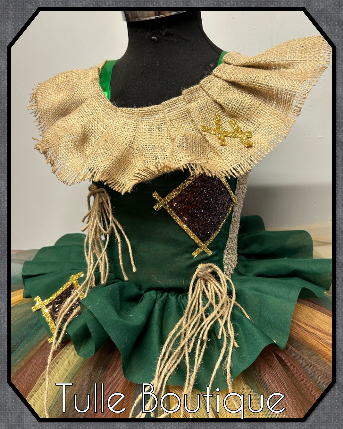 Girls Toddlers Wizard of Oz Scarecrow costume scary Halloween scarecrow tutu dress world book day costume