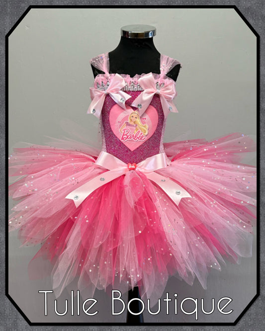 Barbie pink princess birthday tutu dress