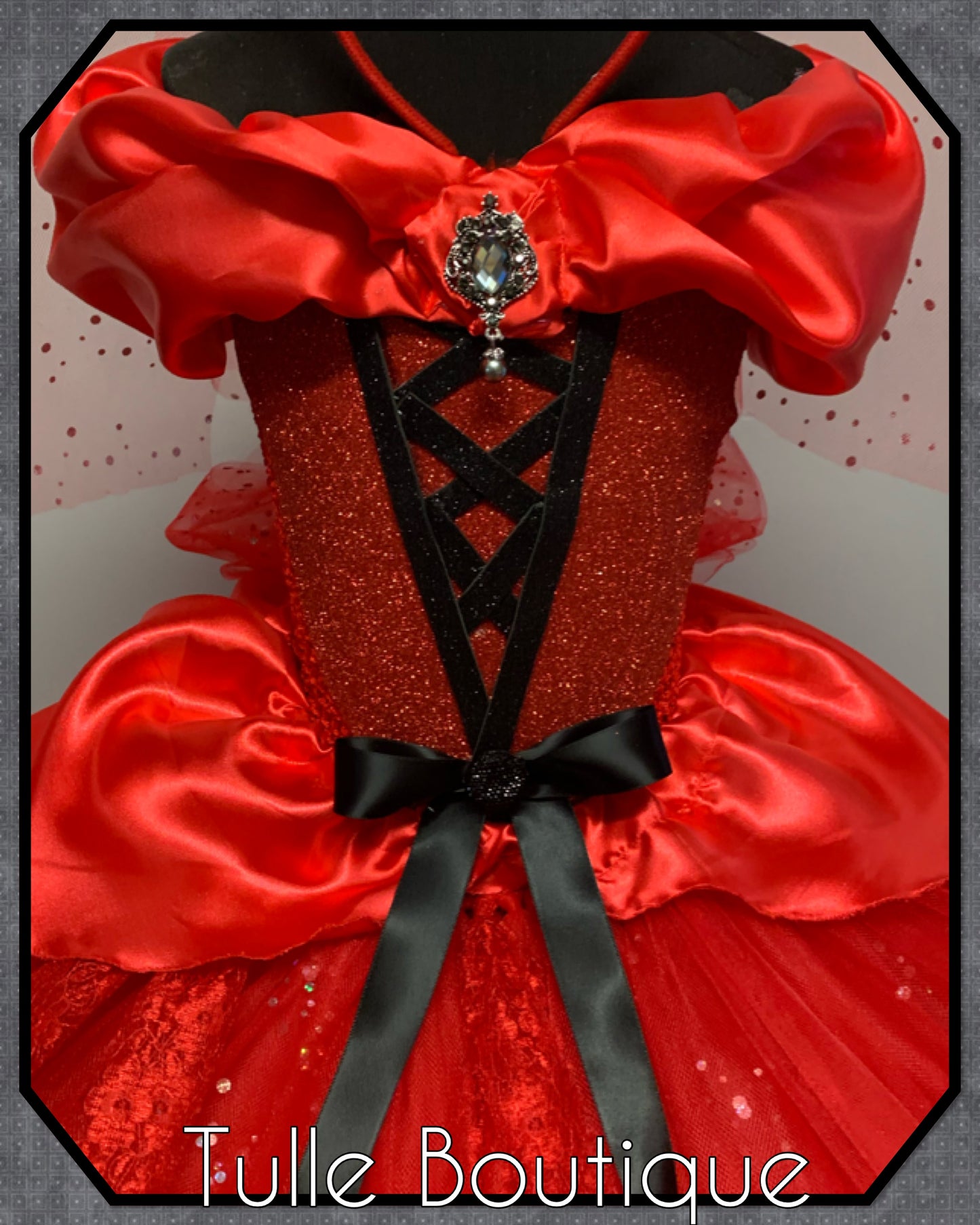 Girls Red Devil Halloween birthday party tutu dress