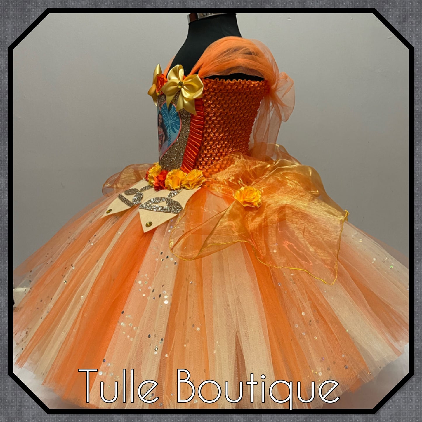 Hawaiian Princess Moana full length ballgown tutu dress