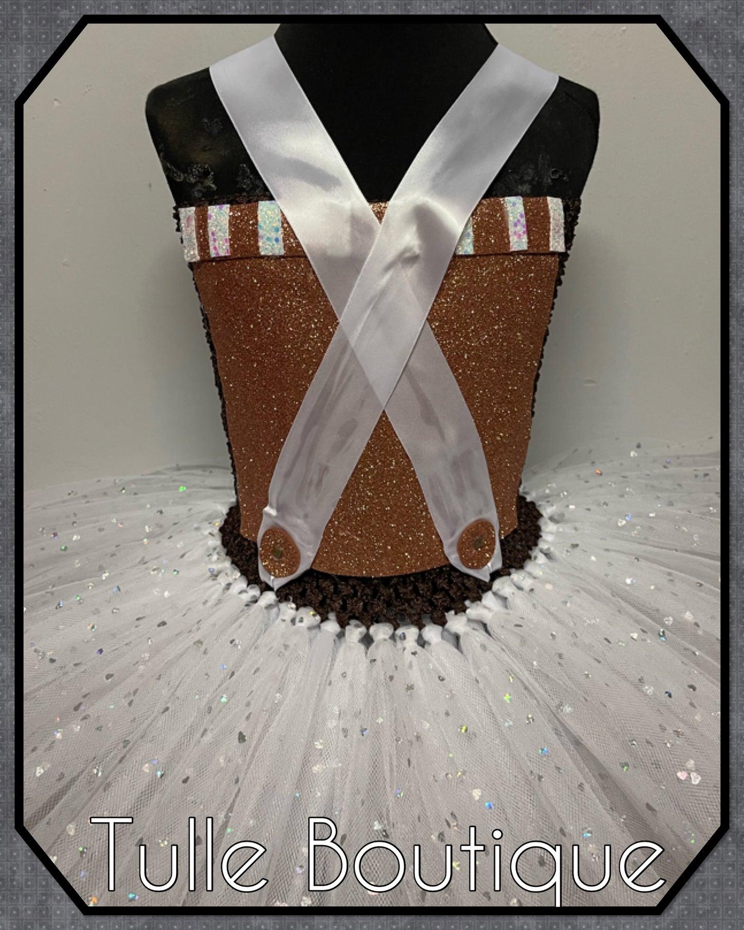Girls Willie Wonka Oompa Loompa chocolate factory worker Halloween birthday tutu dress