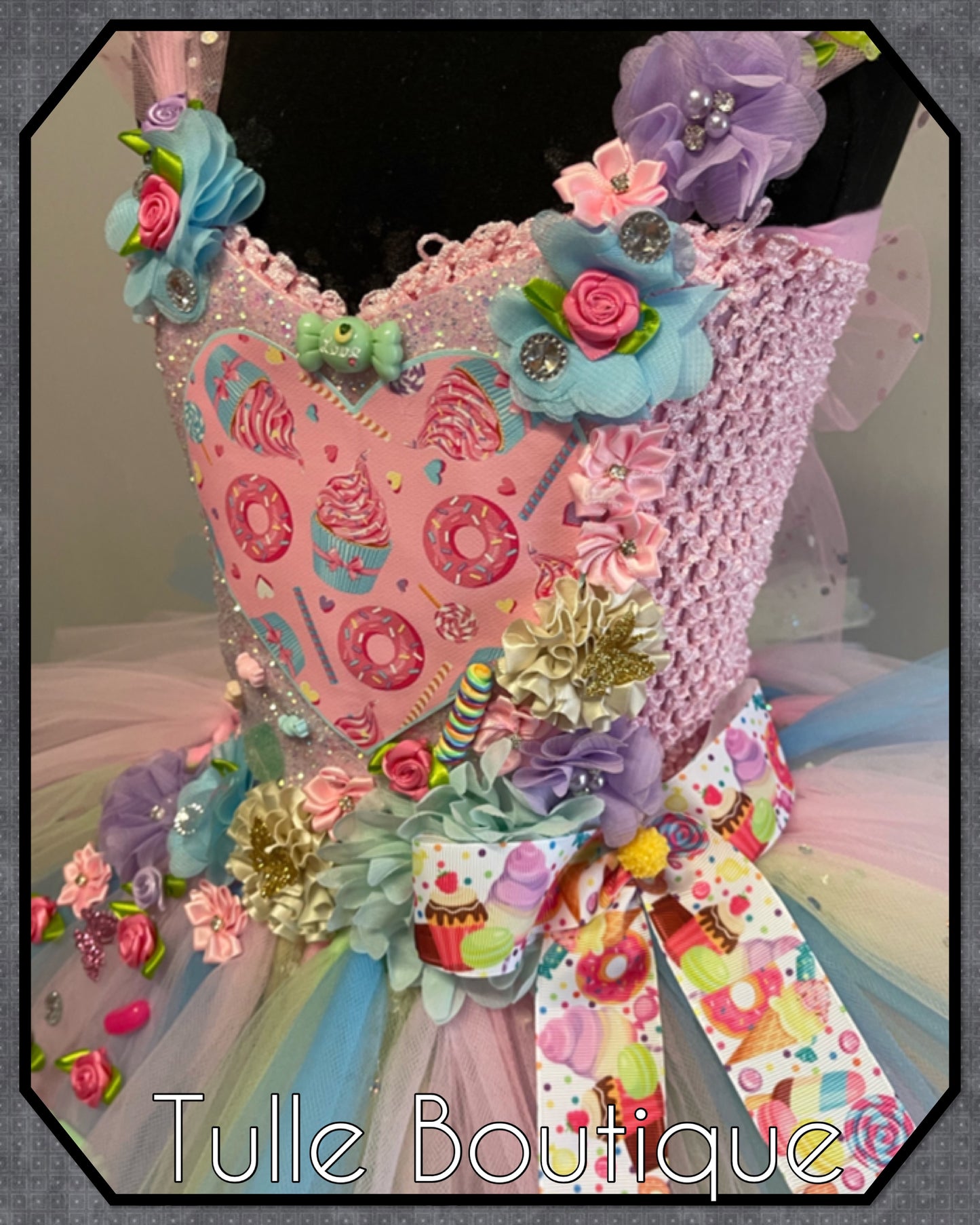 Candyland sweet and donuts birthday party tutu dress