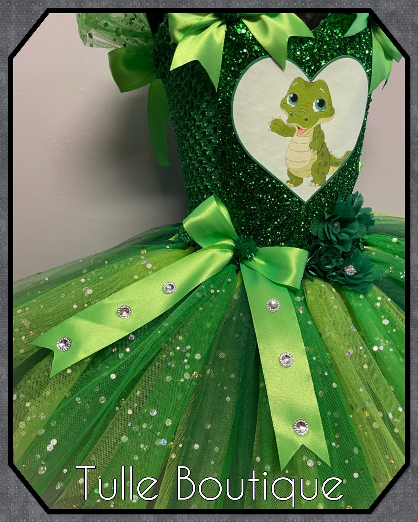 Crocodile jungle birthday party princess tutu dress
