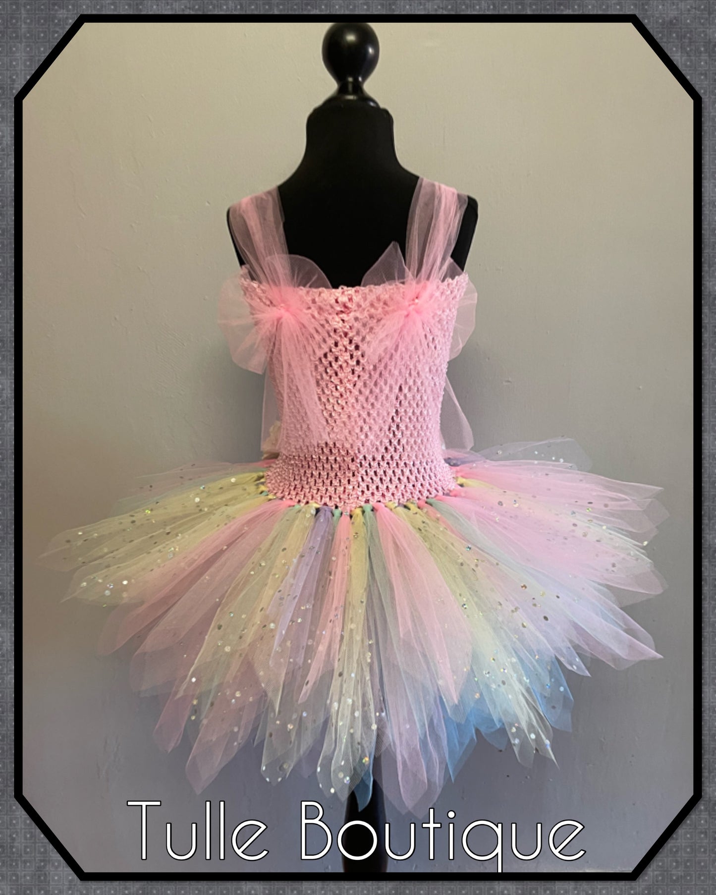 LUCY. Pastel Rainbow Unicorn princess tutu birthday party dress