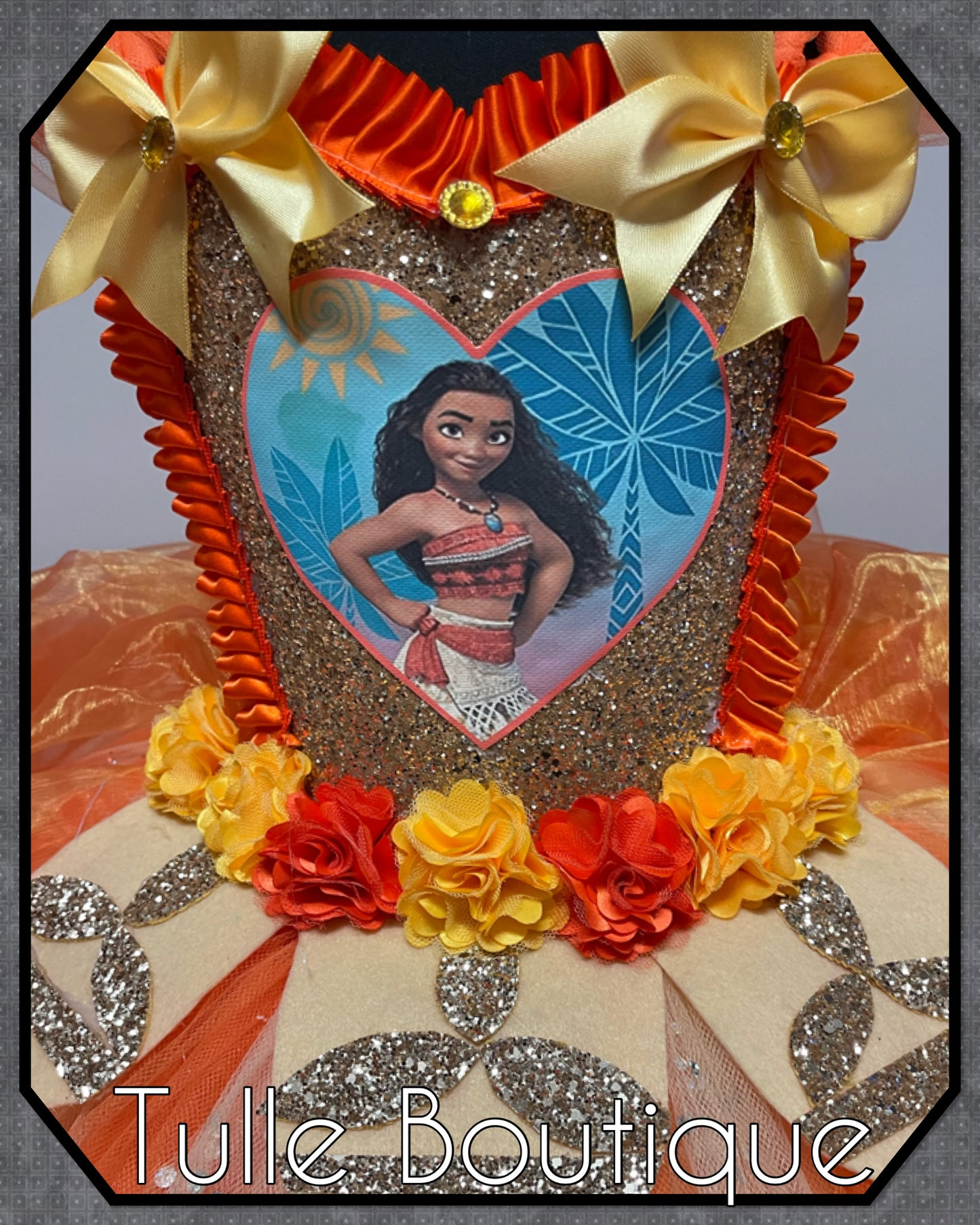 Hawaiian Princess Moana full length ballgown tutu dress