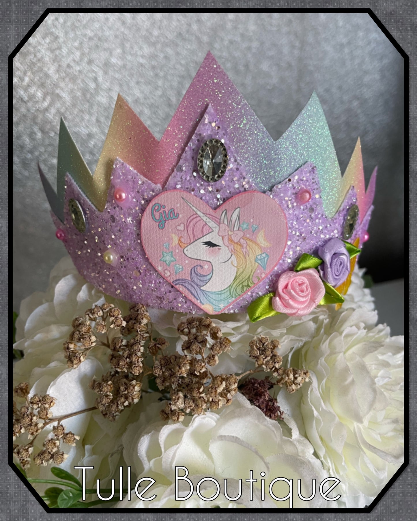 LUCY. Pastel Rainbow Unicorn princess tutu birthday party dress