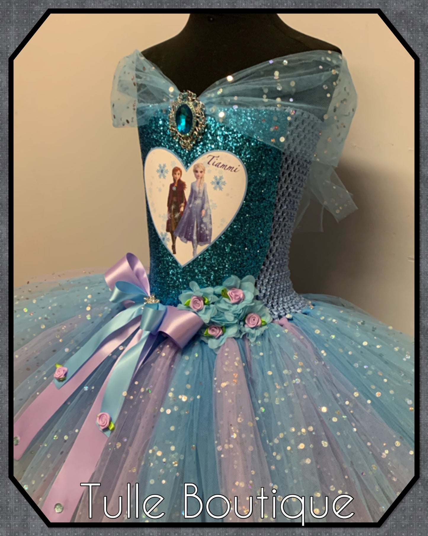 Frozen 2 Anna and Elsa princess tutu birthday party dress