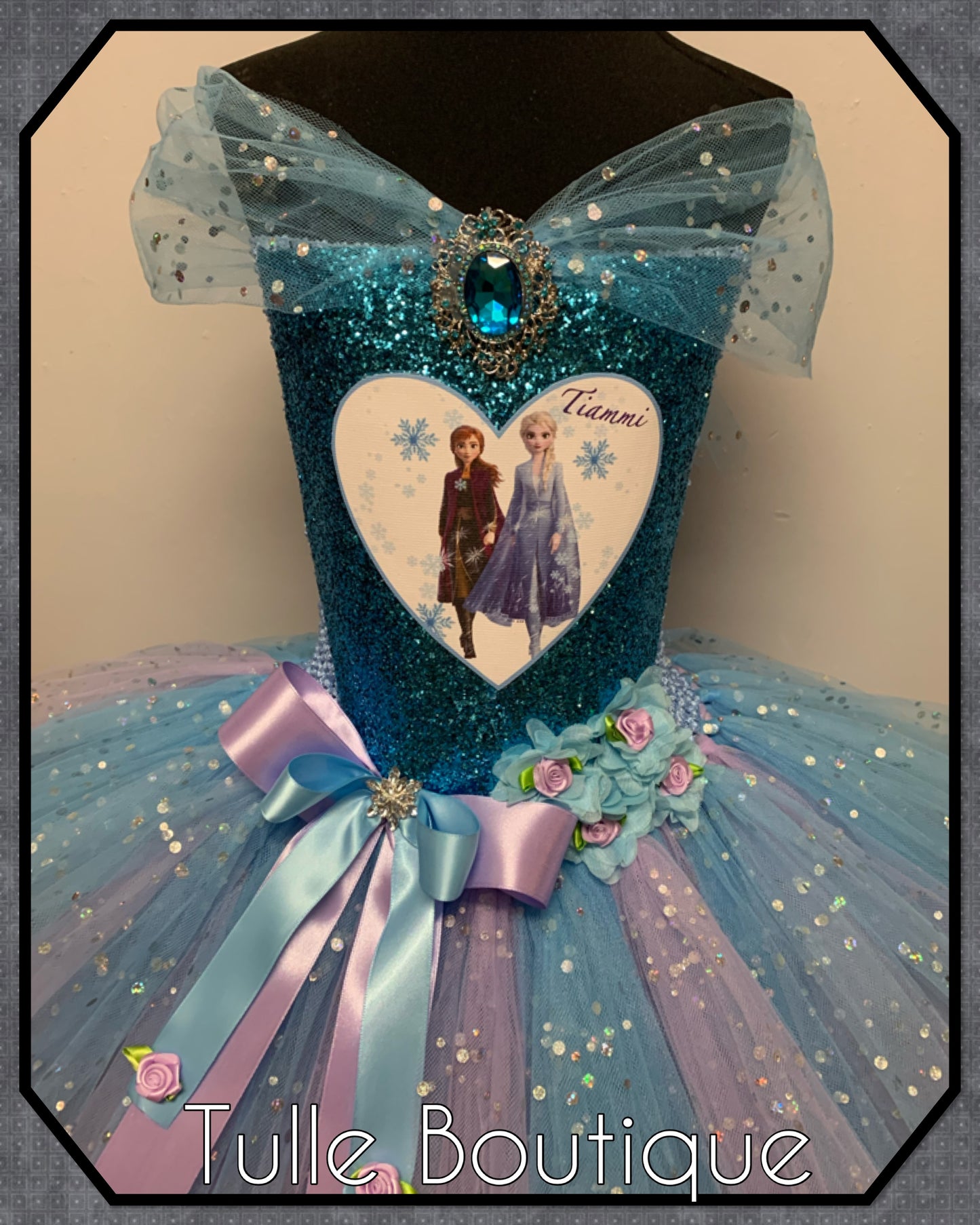 Frozen 2 Anna and Elsa princess tutu birthday party dress